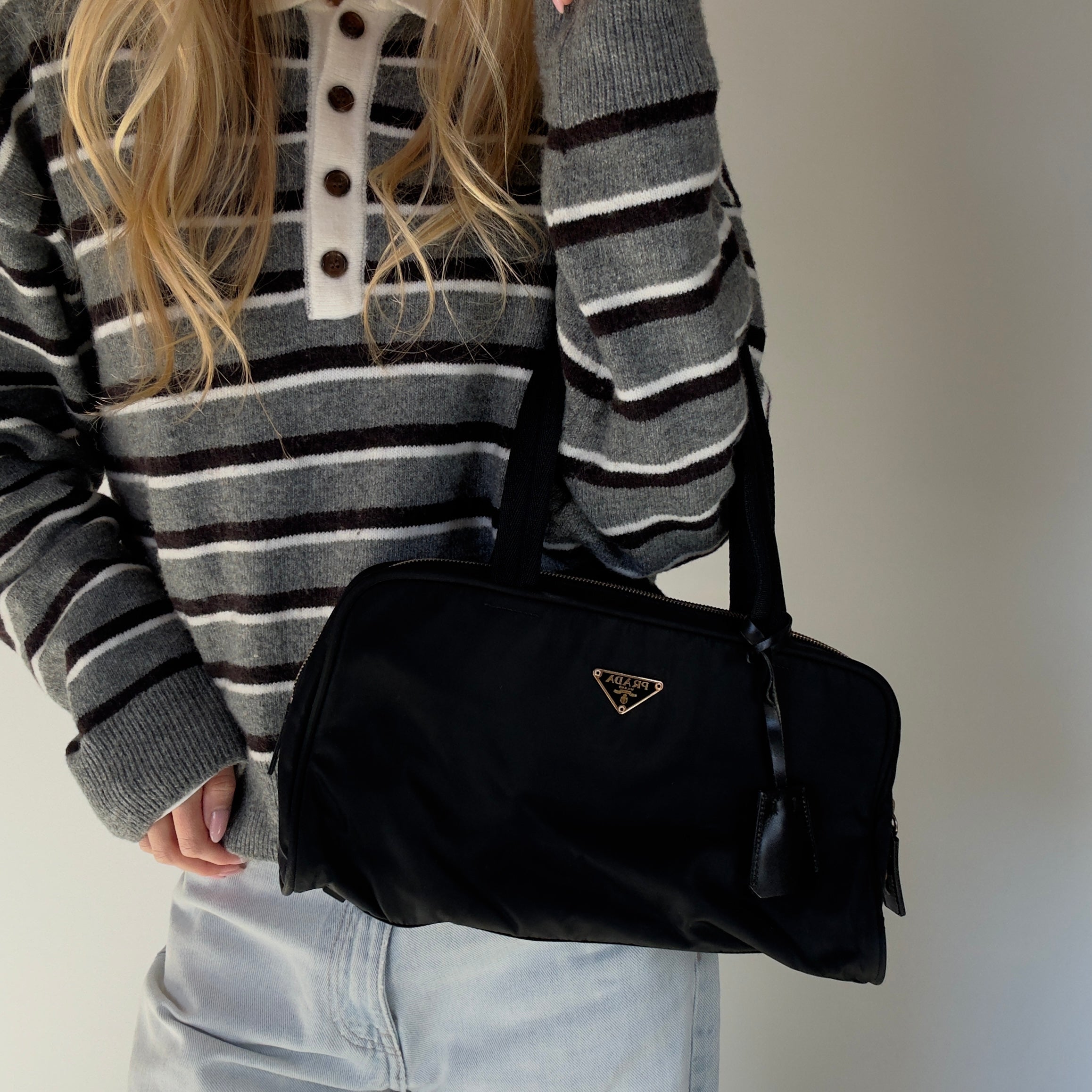 Prada Tessuto Nylon Tote Black - Queen May