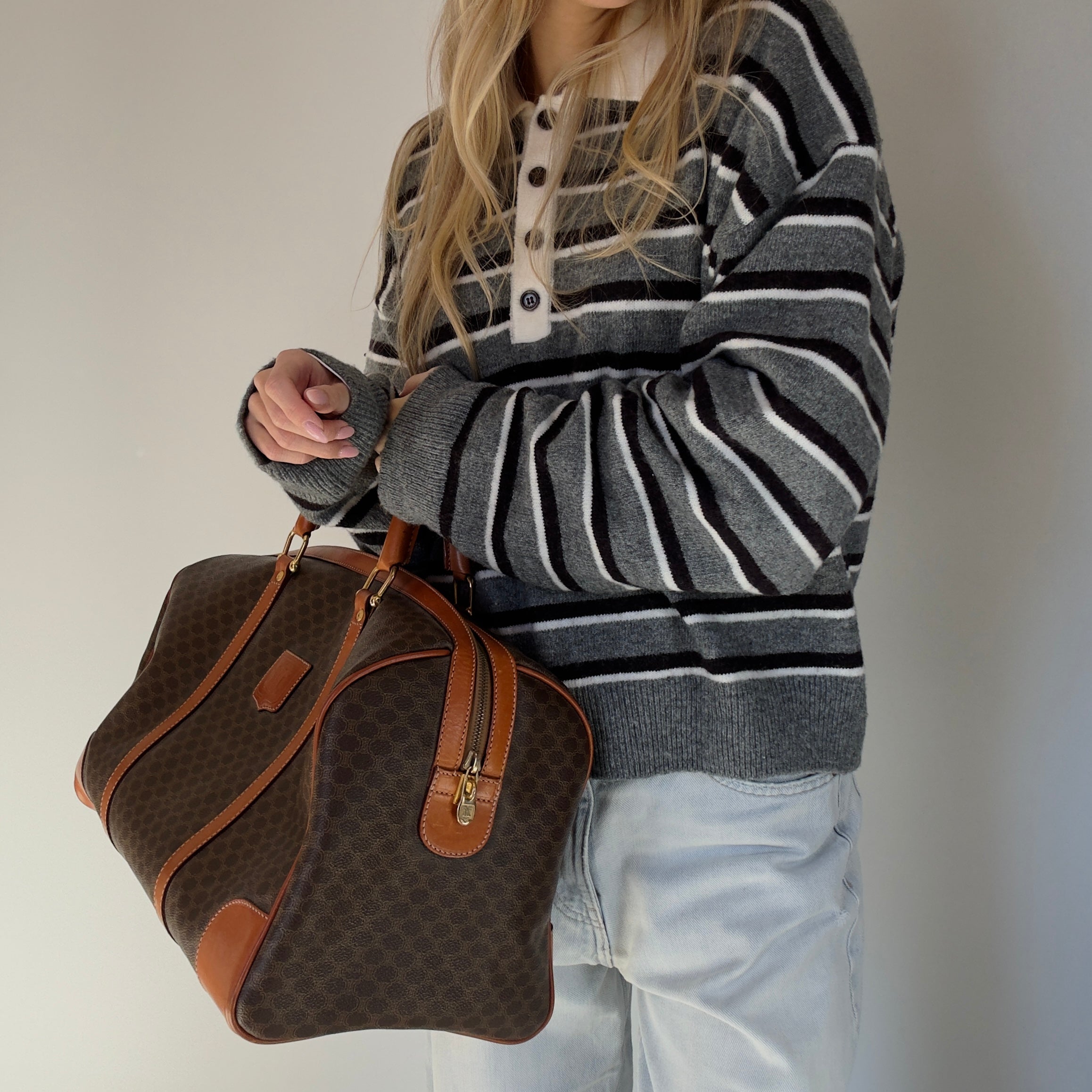 Vintage Celine Macadam Boston Duffle Bag - Queen May
