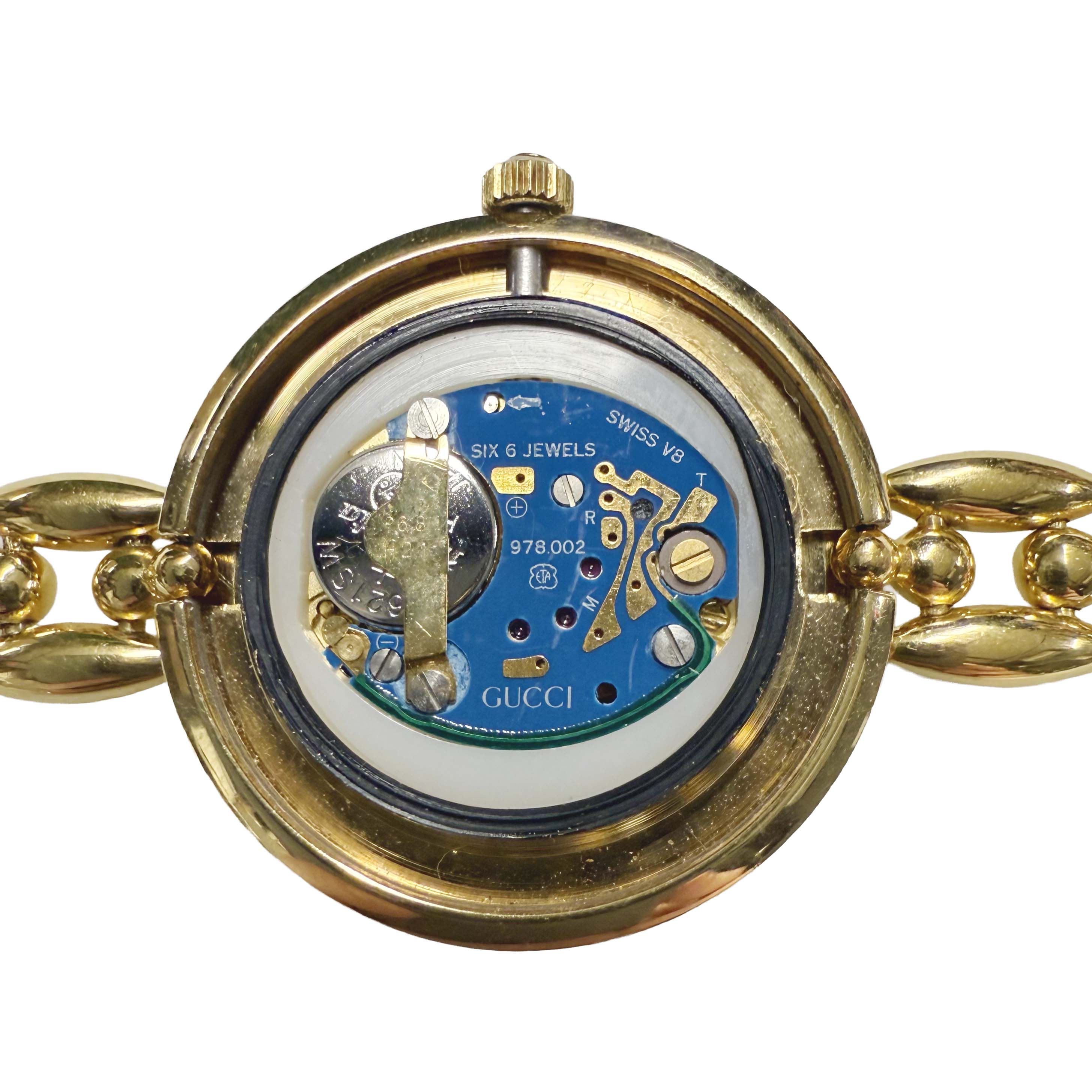 Vintage Gucci Interchangeable Bezel Watch Link Bracelet - Queen May