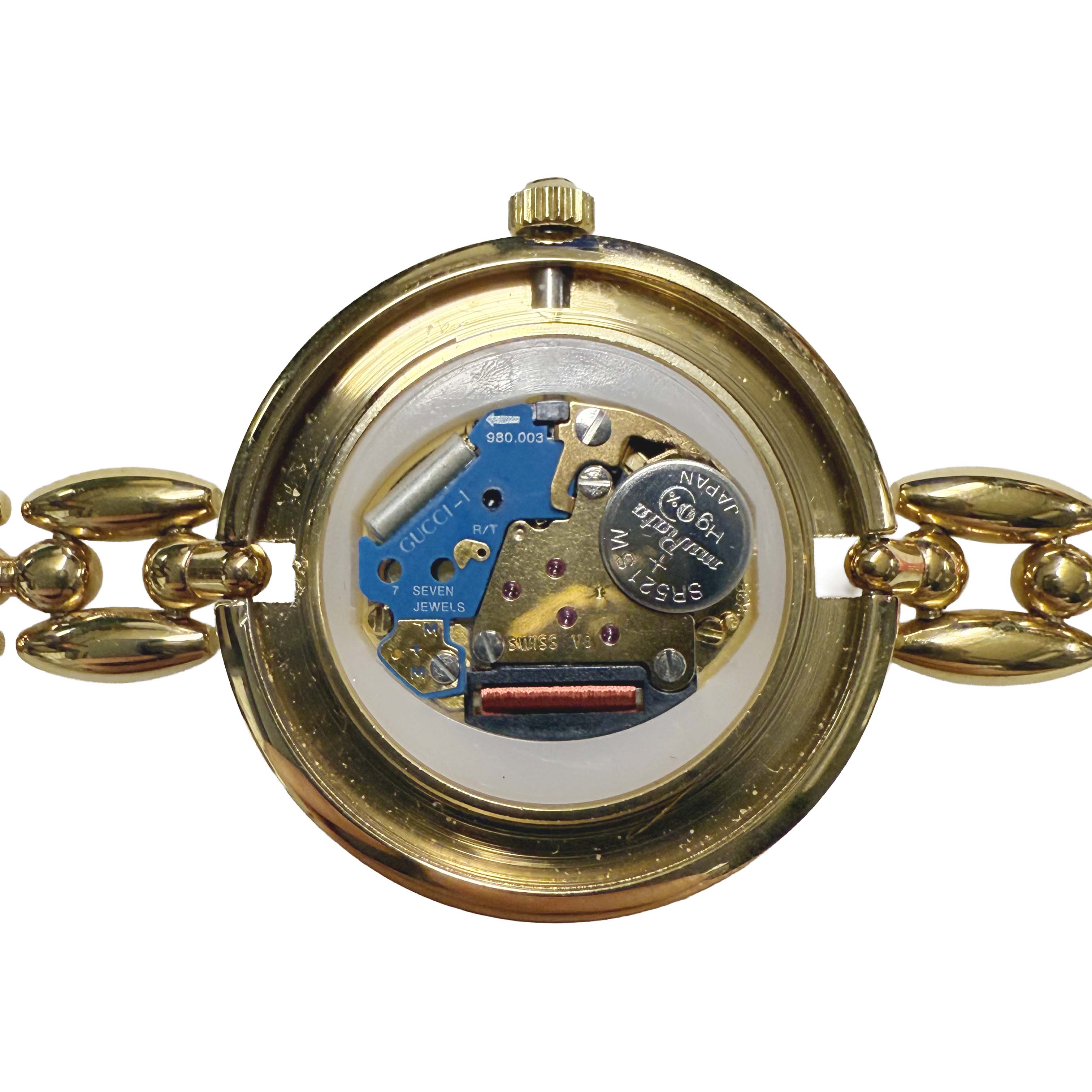 Vintage Gucci Interchangeable Bezel Watch Link Bracelet - Queen May