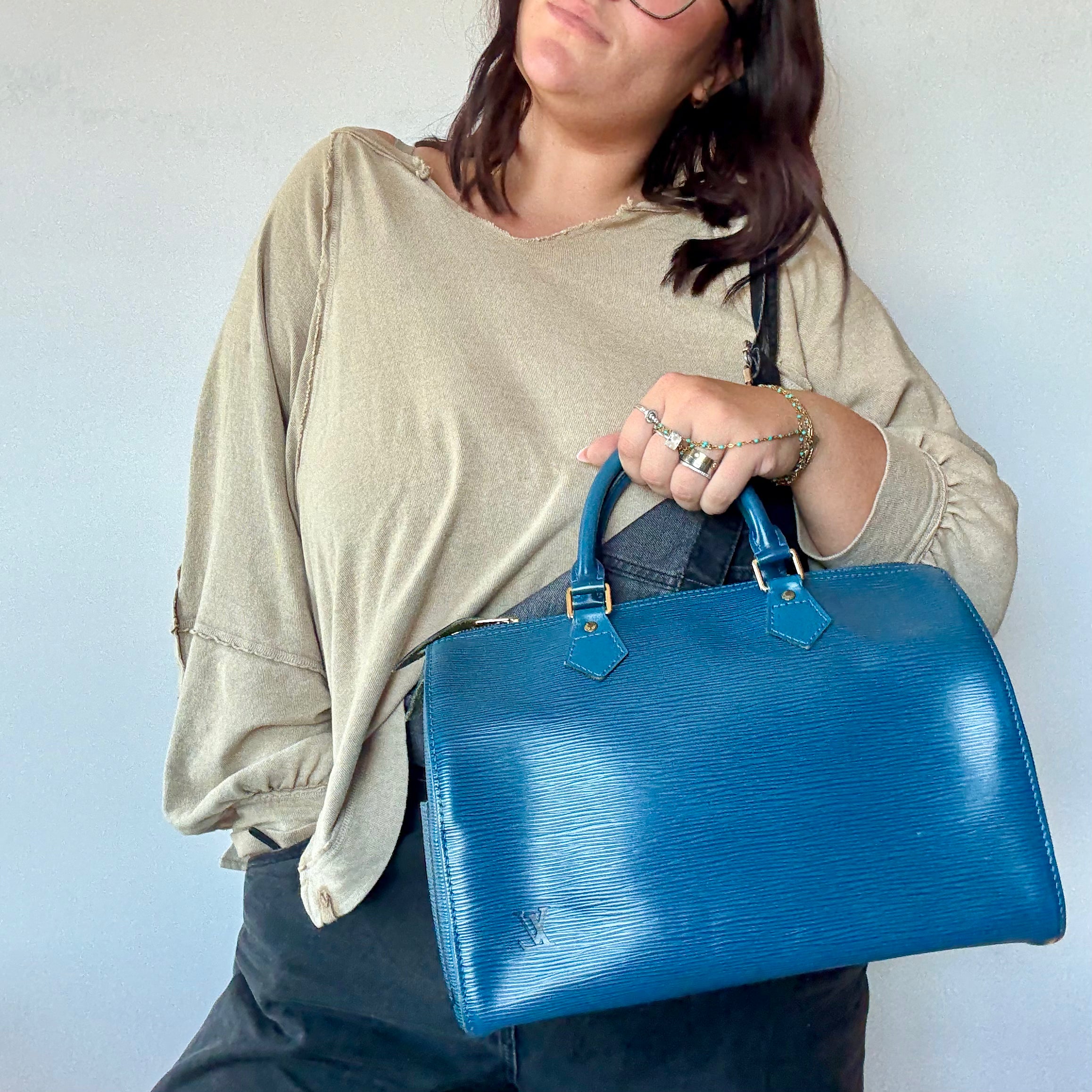 Louis Vuitton Epi Speedy 35 Blue - Queen May