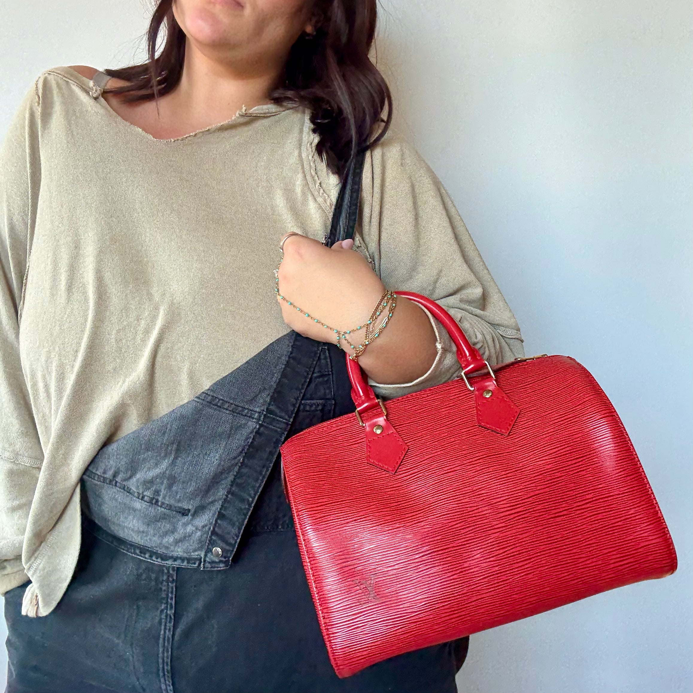 Louis Vuitton Epi Leather Speedy 30 Red - Queen May