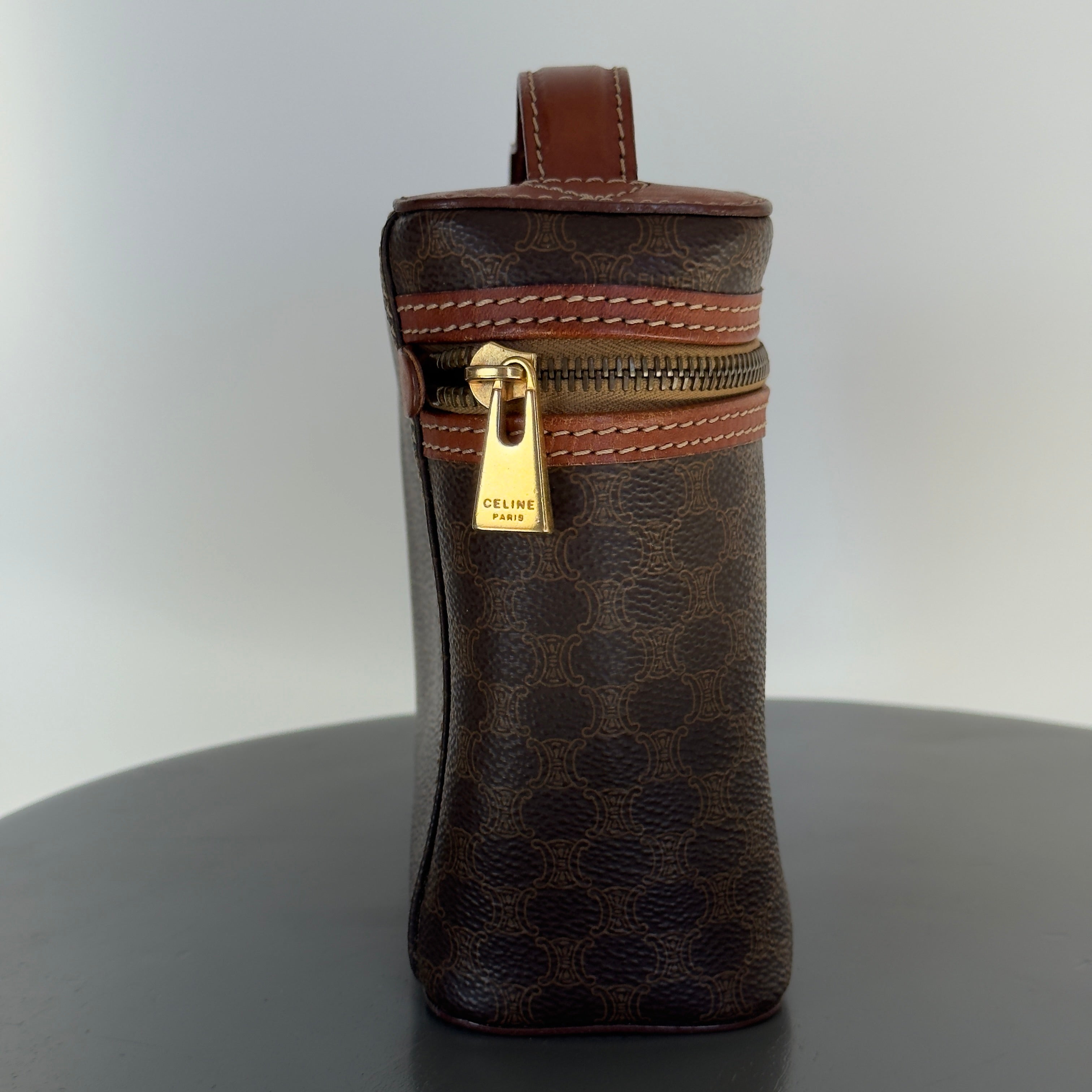 Celine Brown Macadam Vanity Handbag - Queen May