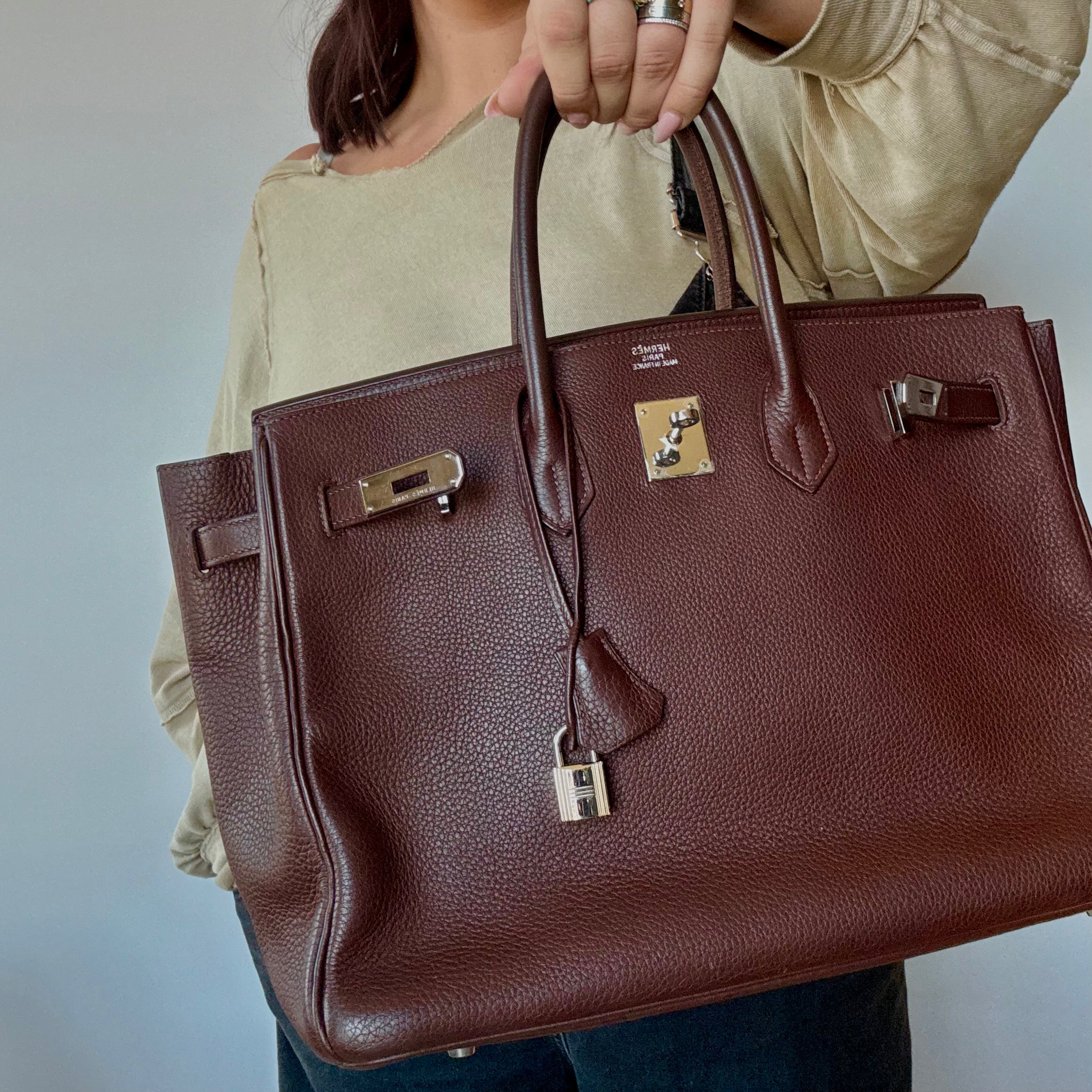 Hermes Birkin 35 Togo Leather Havane Palladium Hardware 2004 - Queen May