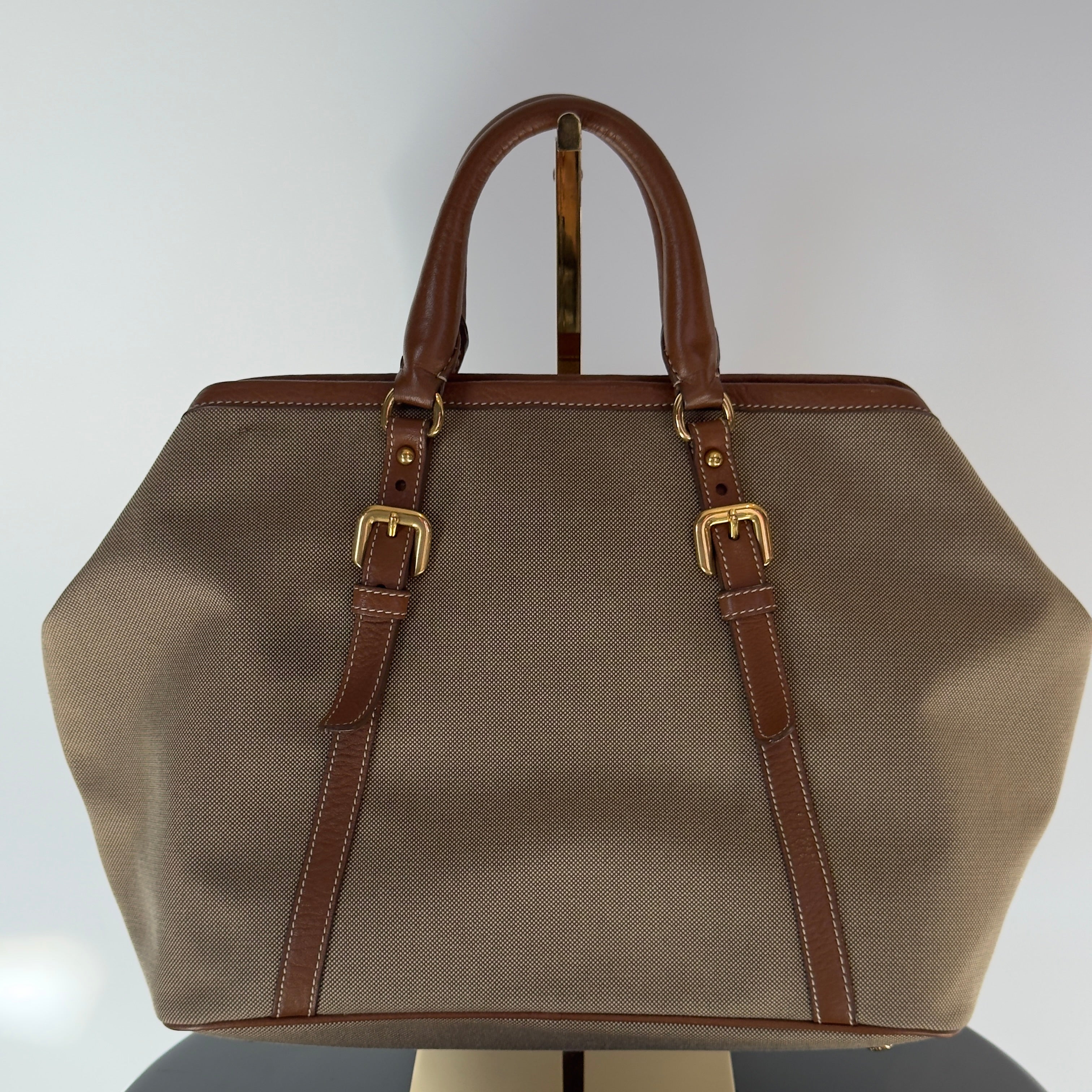 Prada Jacquard Logo Tote Corda Bruciato - Queen May
