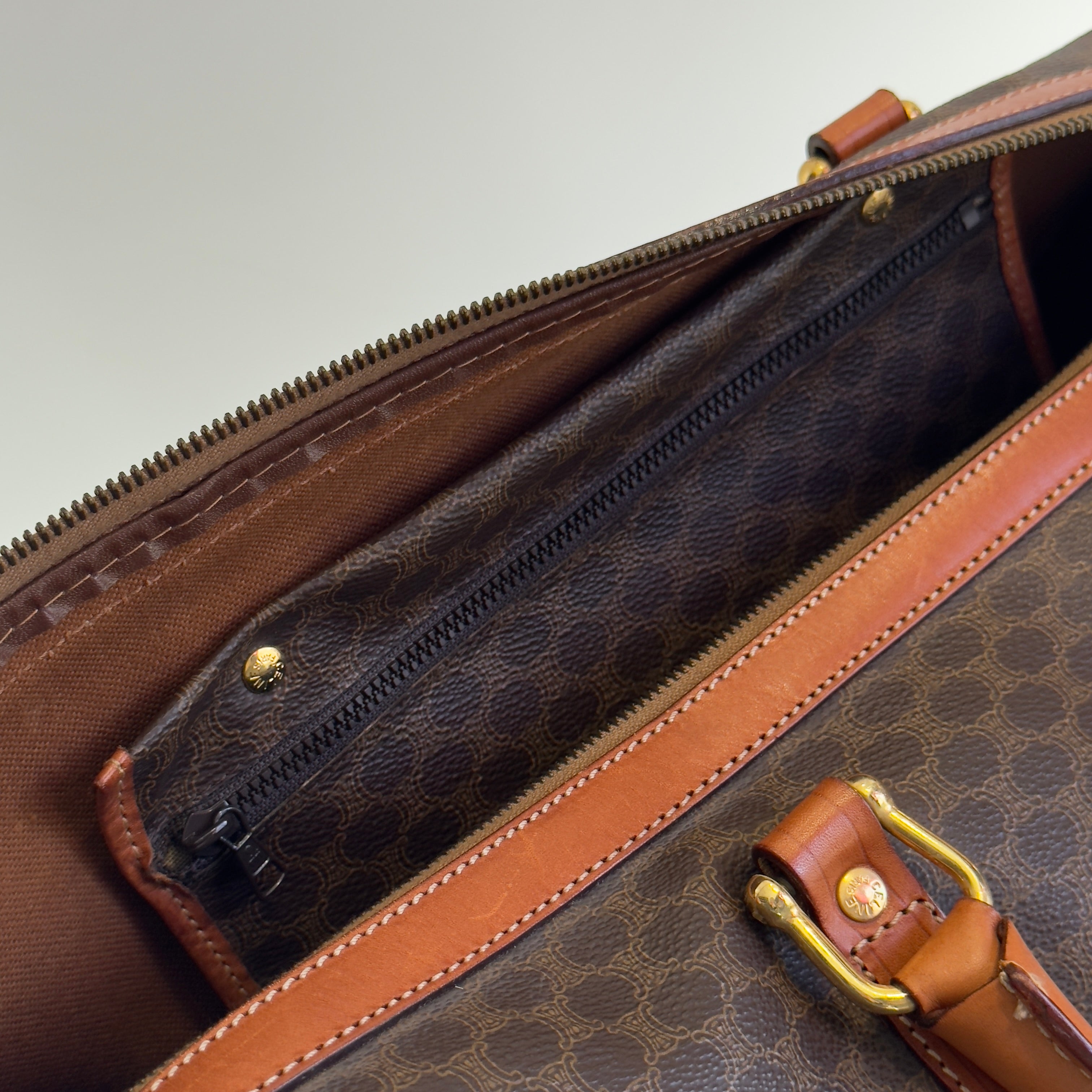 Vintage Celine Macadam Boston Duffle Bag - Queen May