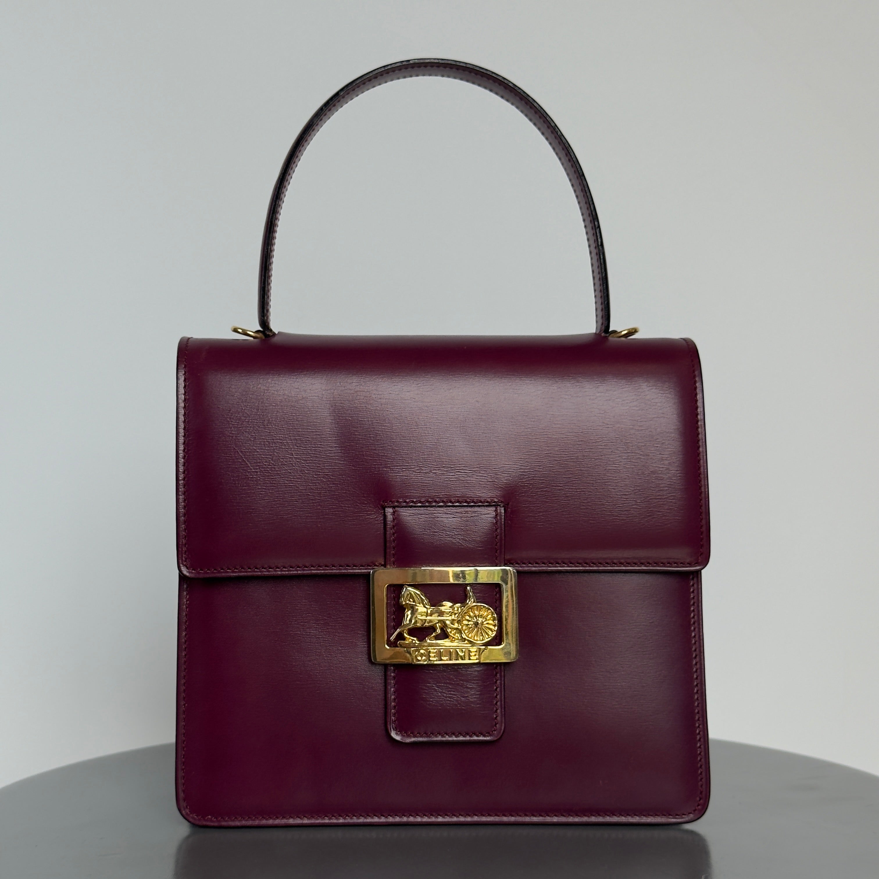 Rare Celine Box Calf Top Handle Bag - Queen May