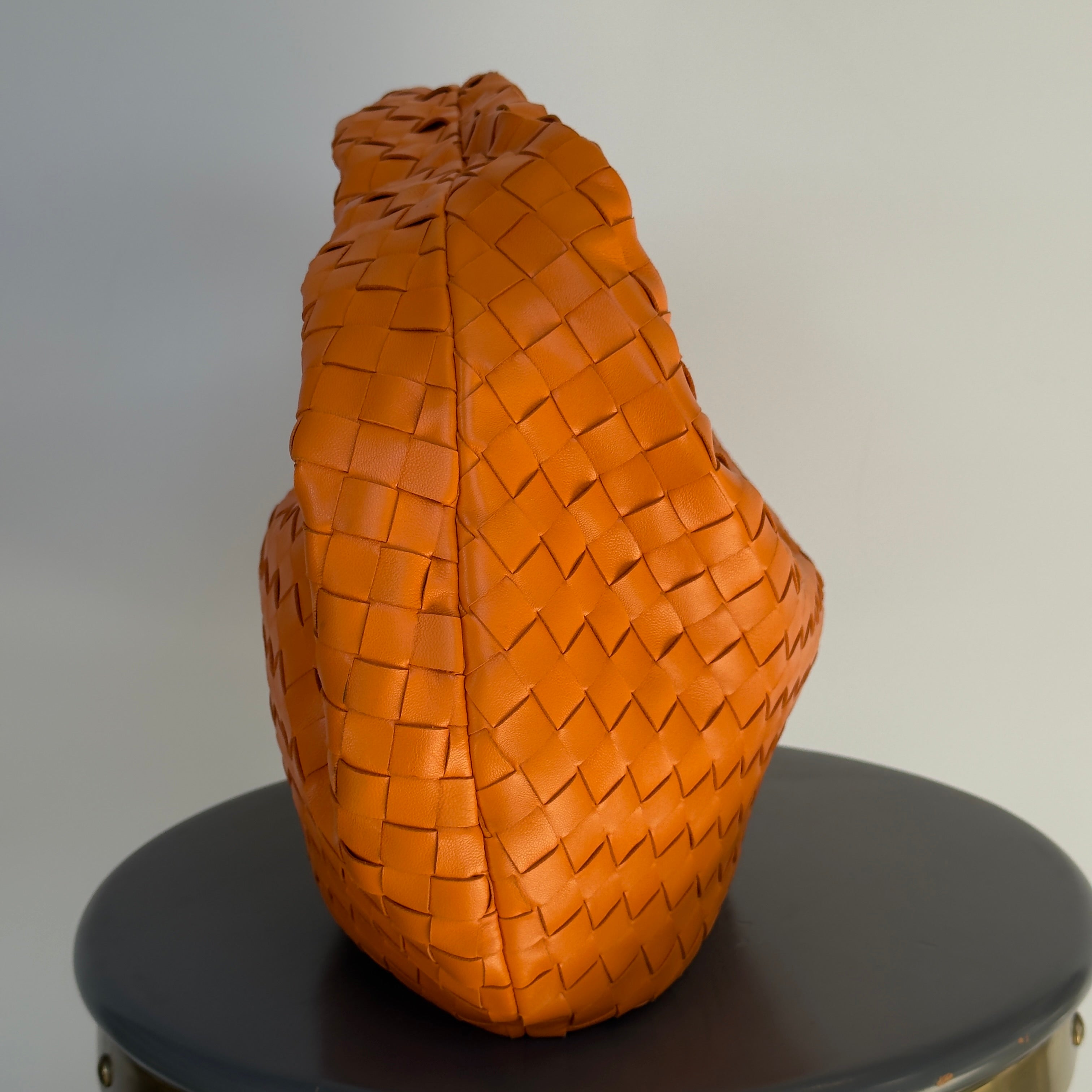 Bottega Veneta Orange Jodie Intrecciato Leather Handbag - Queen May