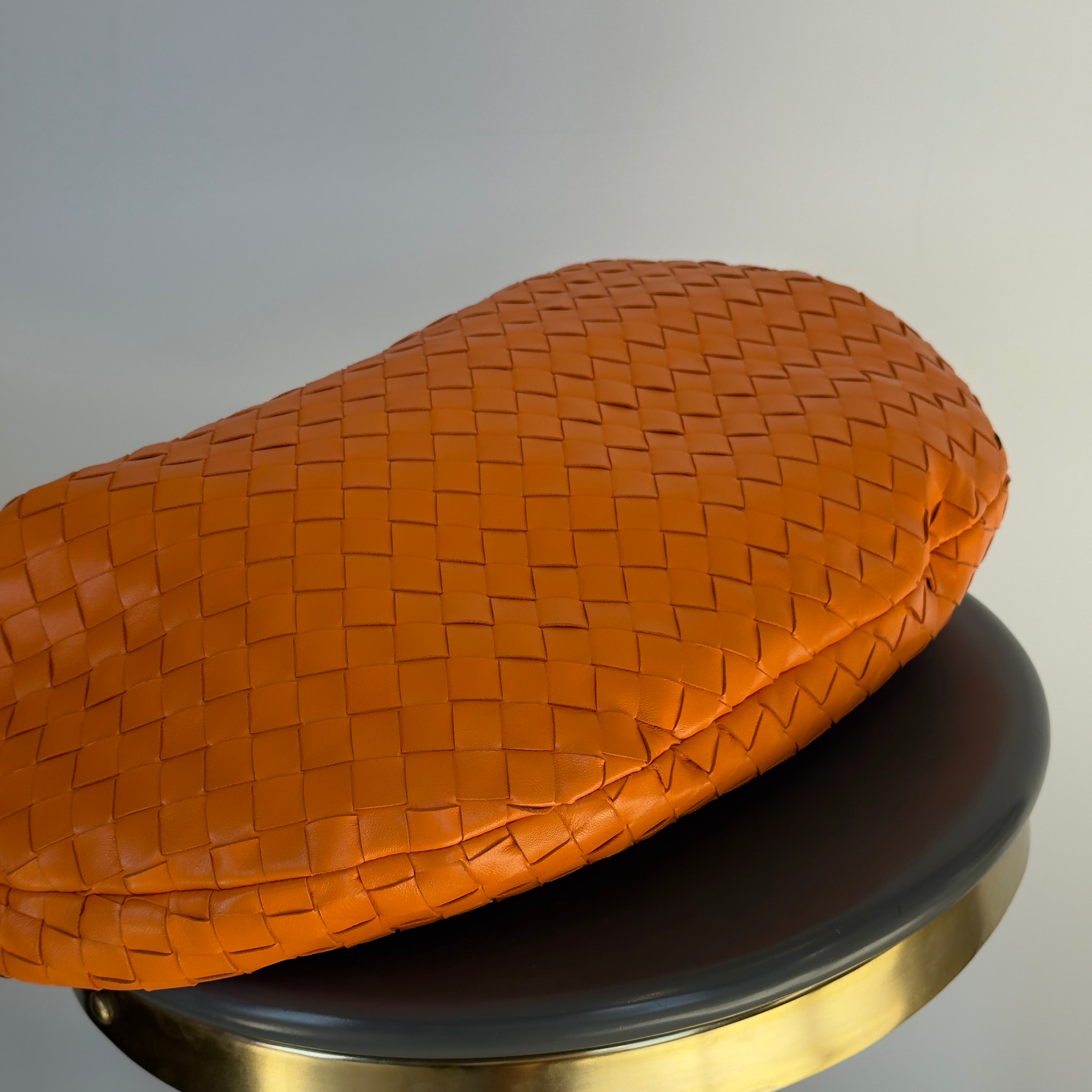 Bottega Veneta Orange Jodie Intrecciato Leather Handbag - Queen May