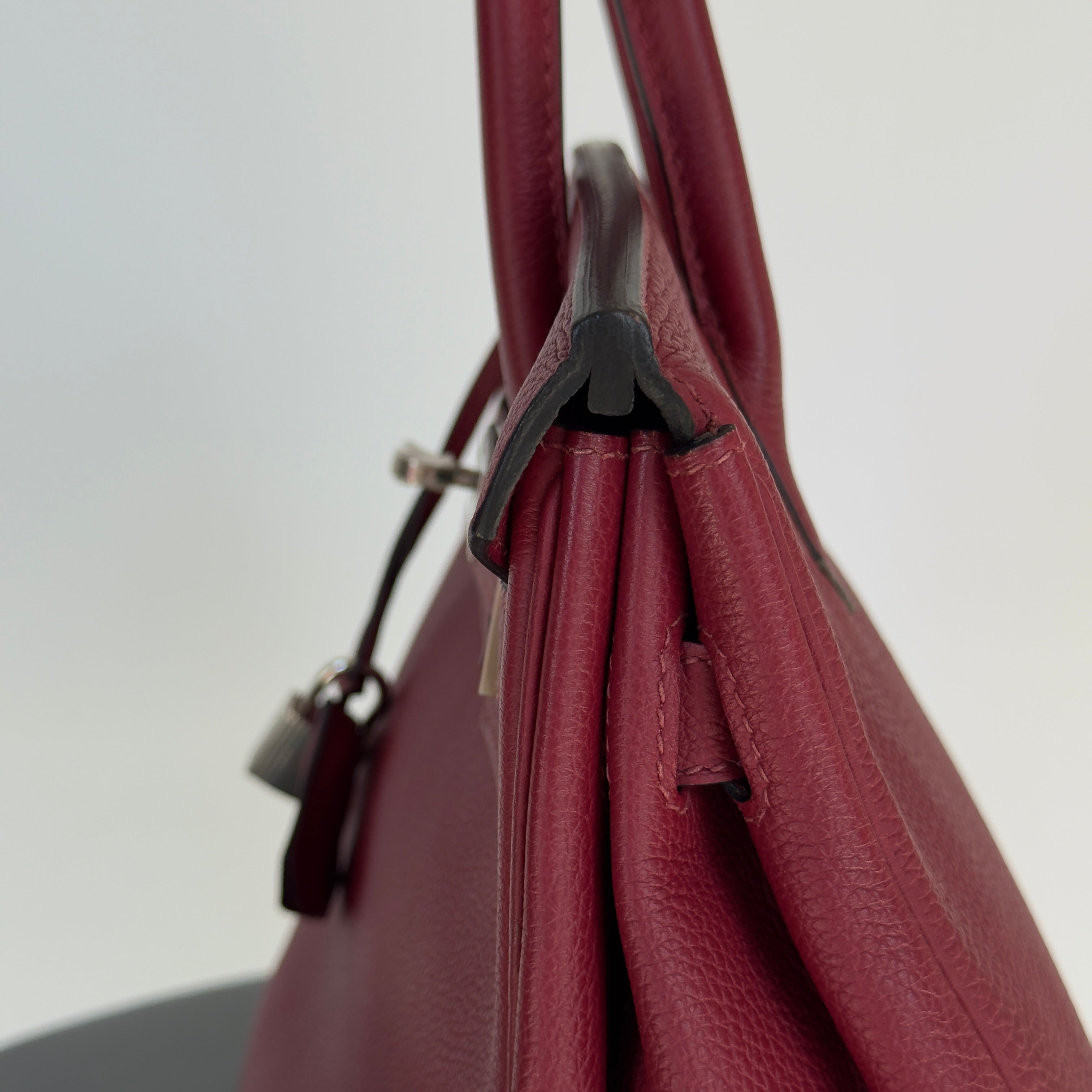Hermes Rouge Grenat Birkin 30 Togo Leather Palladium Hardware - Queen May
