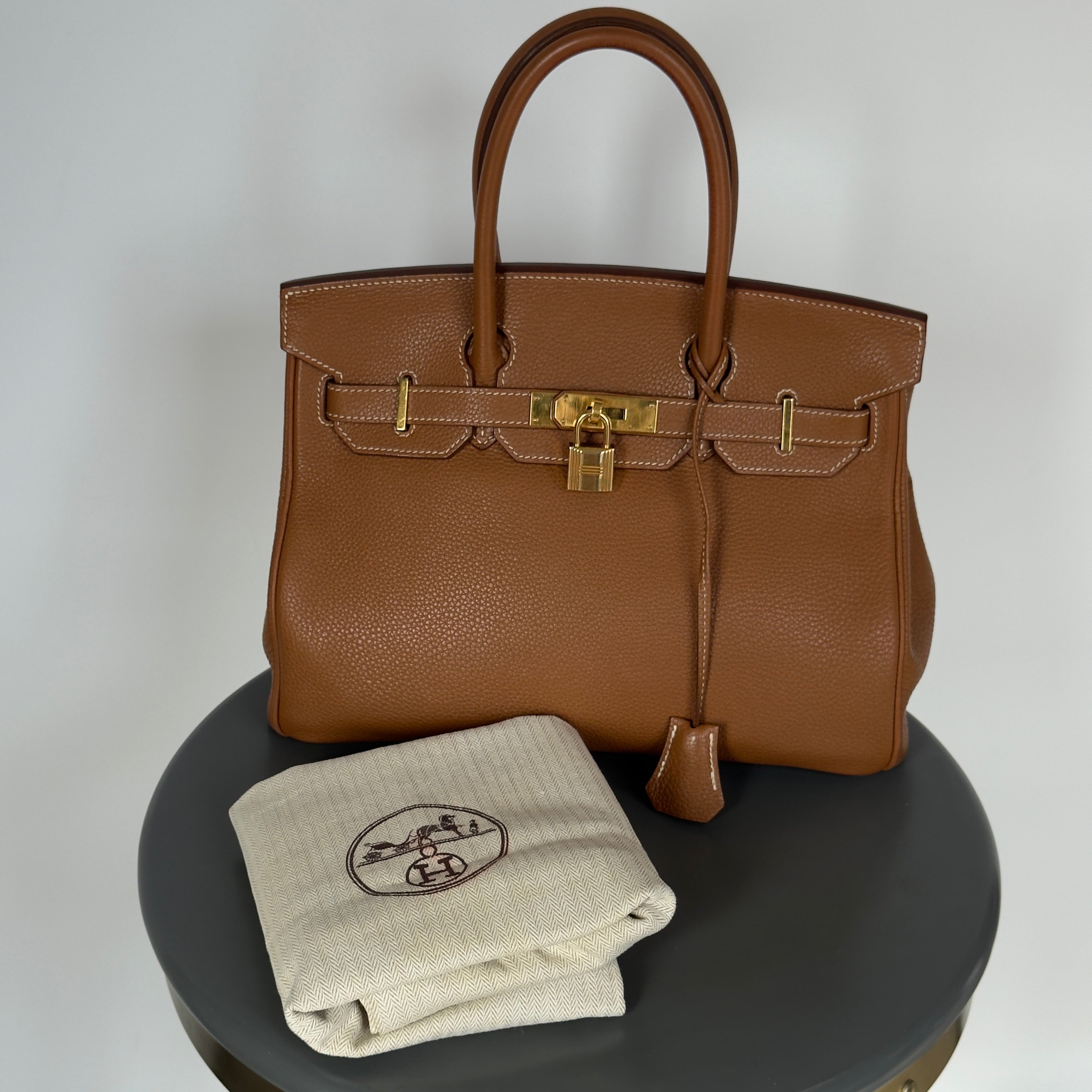 Hermes Birkin 30 Square P 2012 Togo Gold / Gold - Queen May
