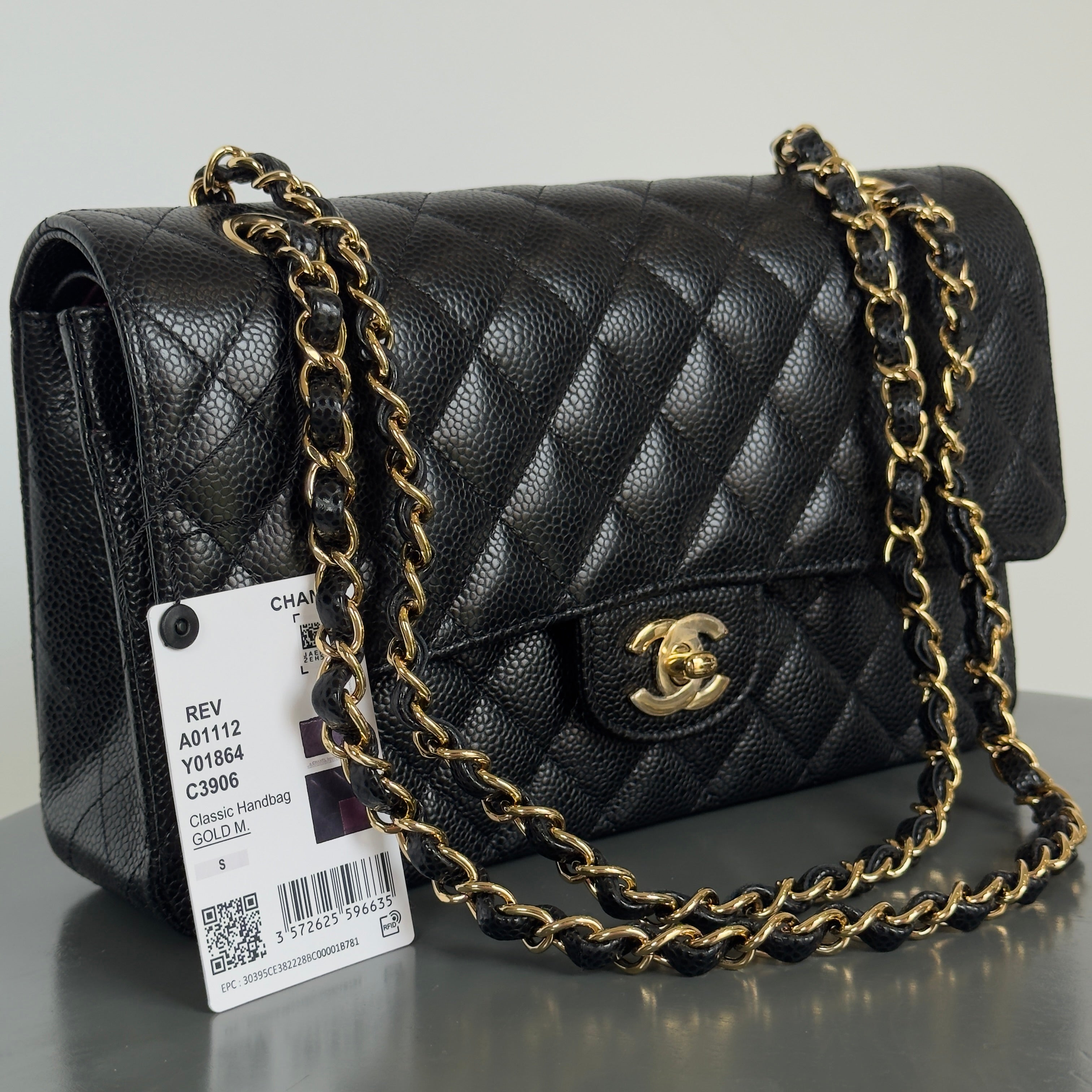 Chanel Medium Caviar Double Flap Black - Queen May