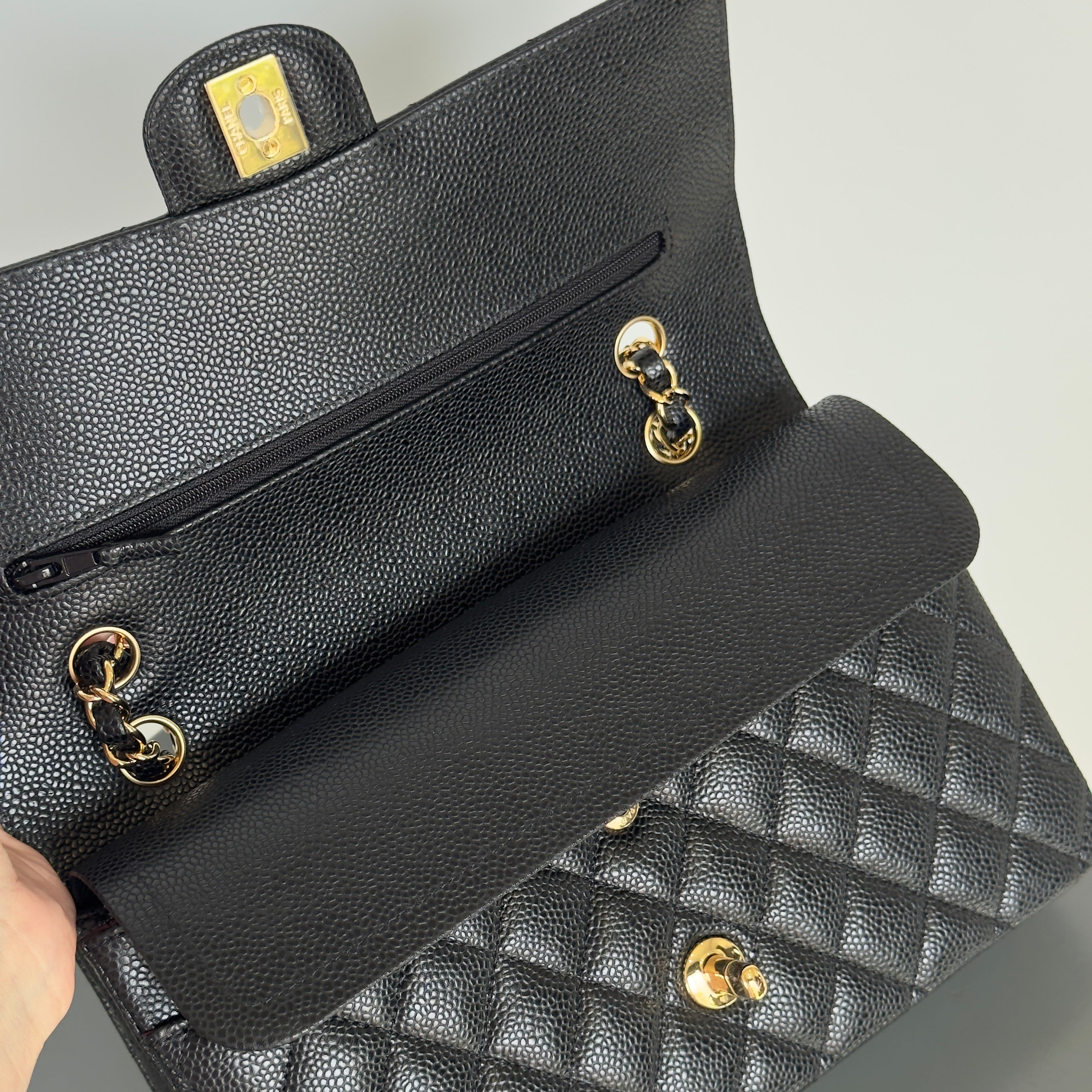 Chanel Medium Caviar Double Flap Black - Queen May