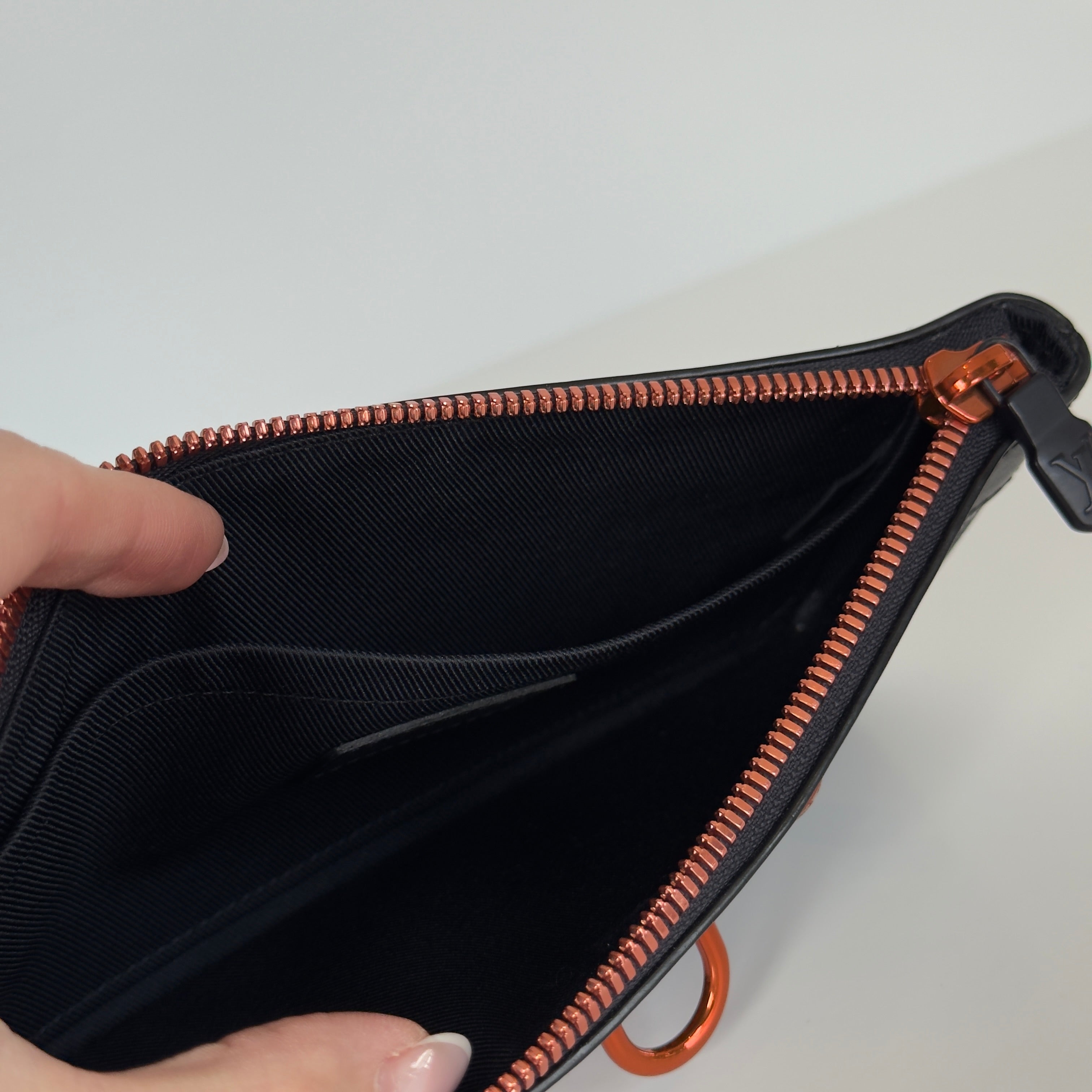 Louis Vuitton Upside Down Monogram Pochette Navy - Queen May