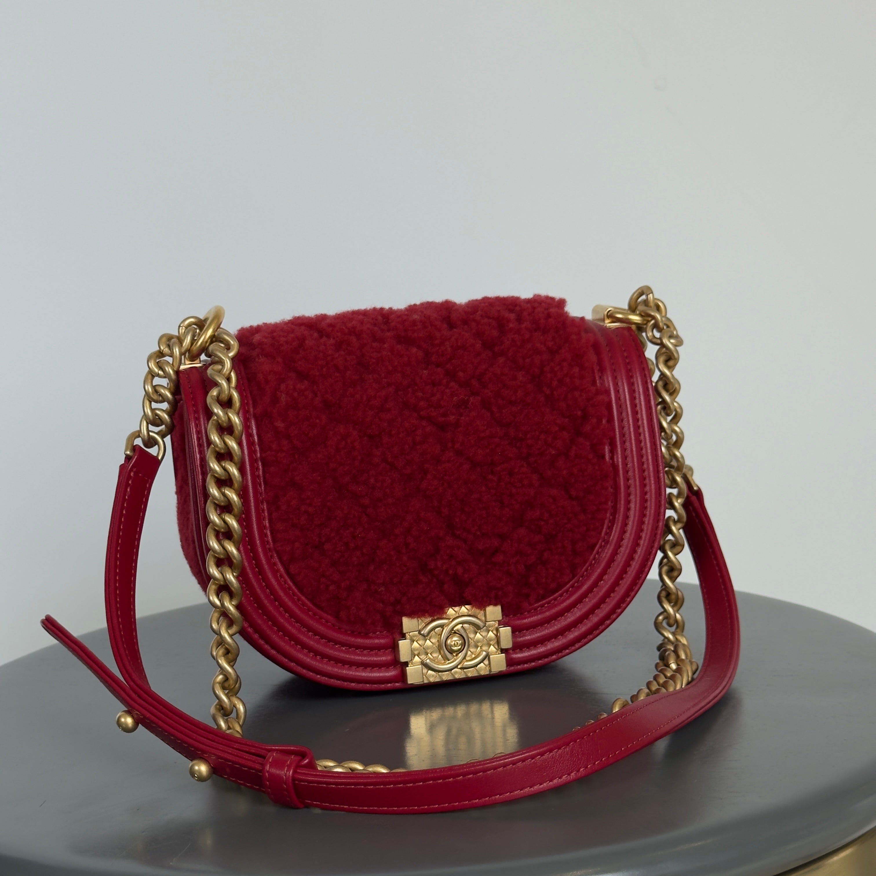 Chanel 2022-2023 Boy Shearling Messenger Bag - Queen May