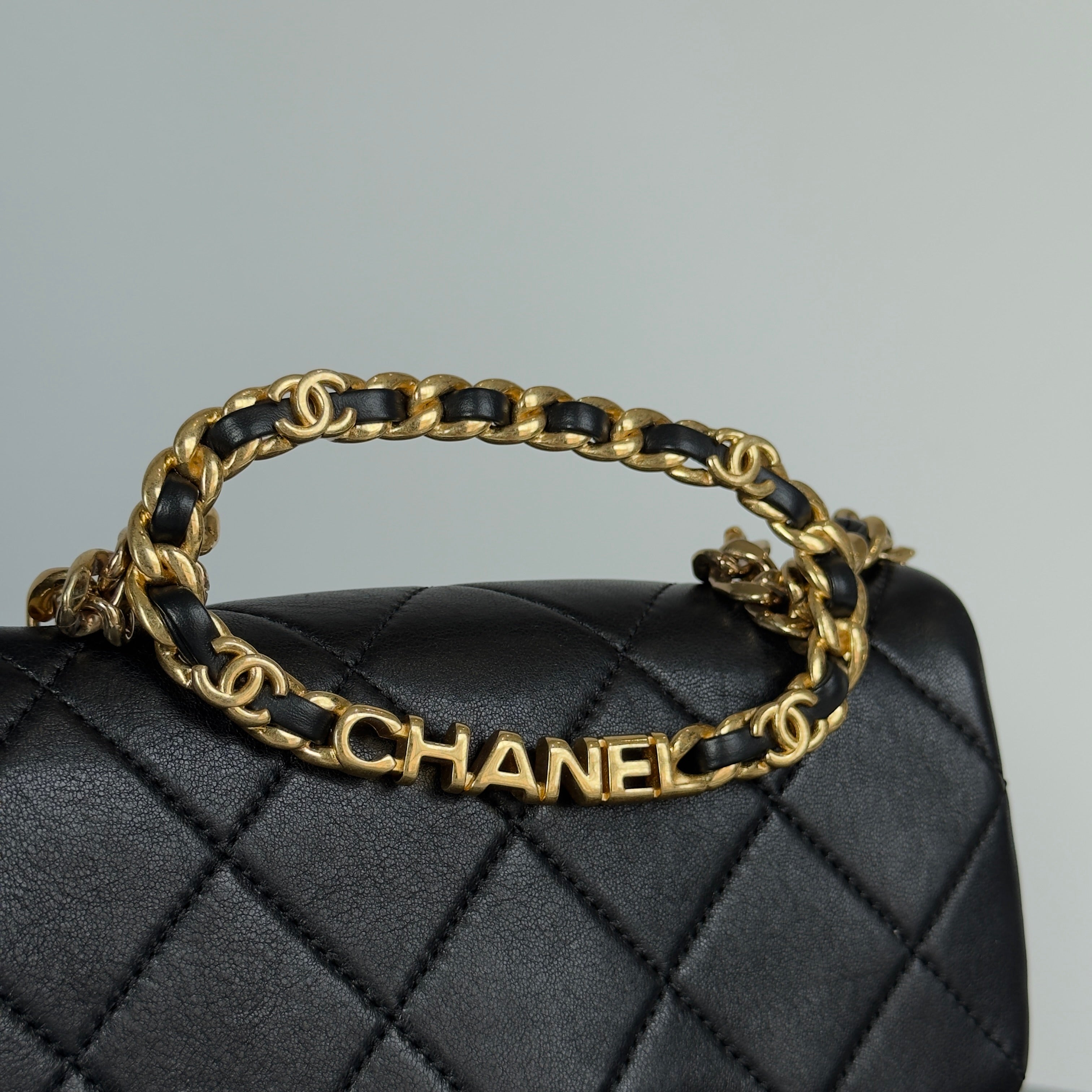 Chanel Mini Logo Top Handle 2023 - Queen May