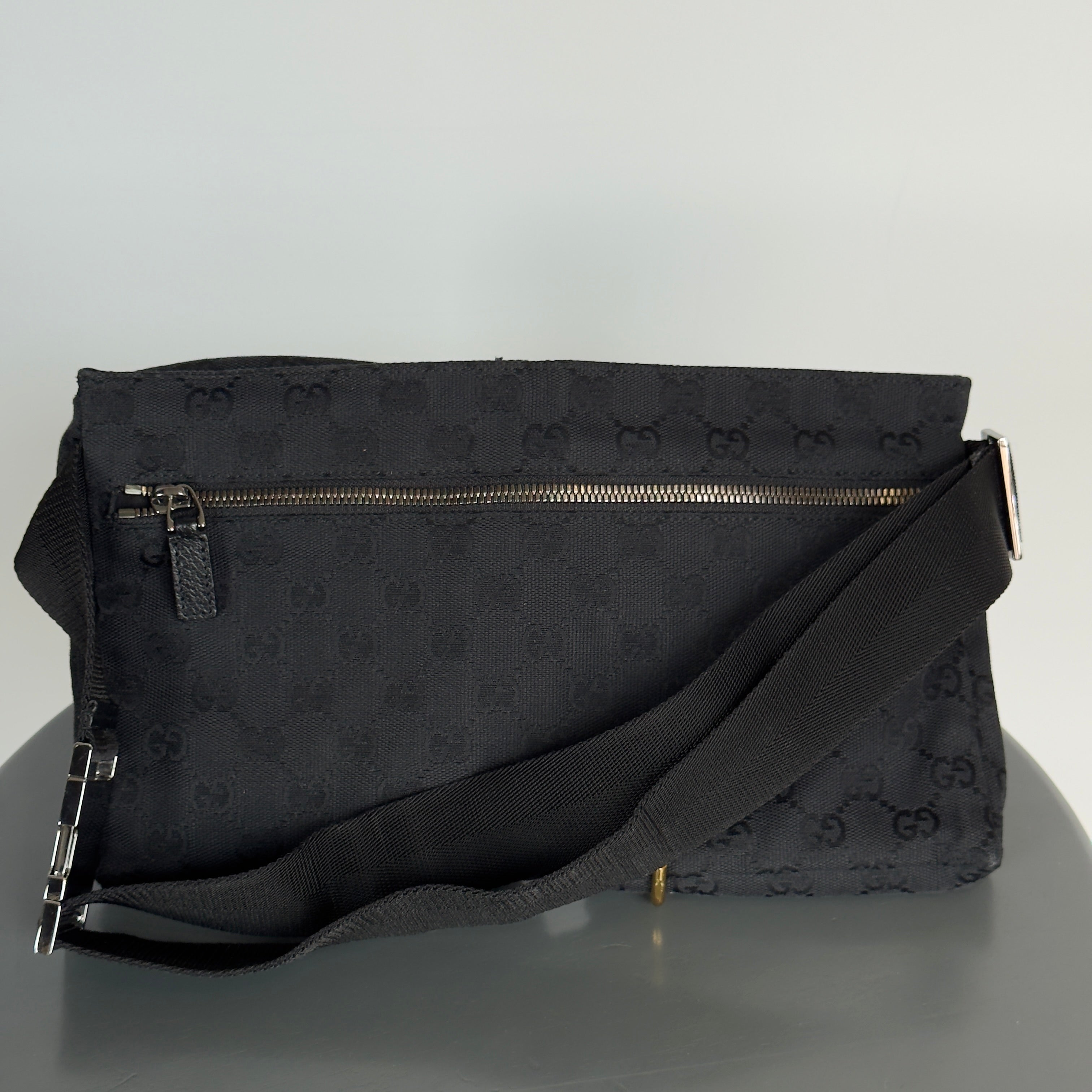 Gucci Black Monogram Bum Bag