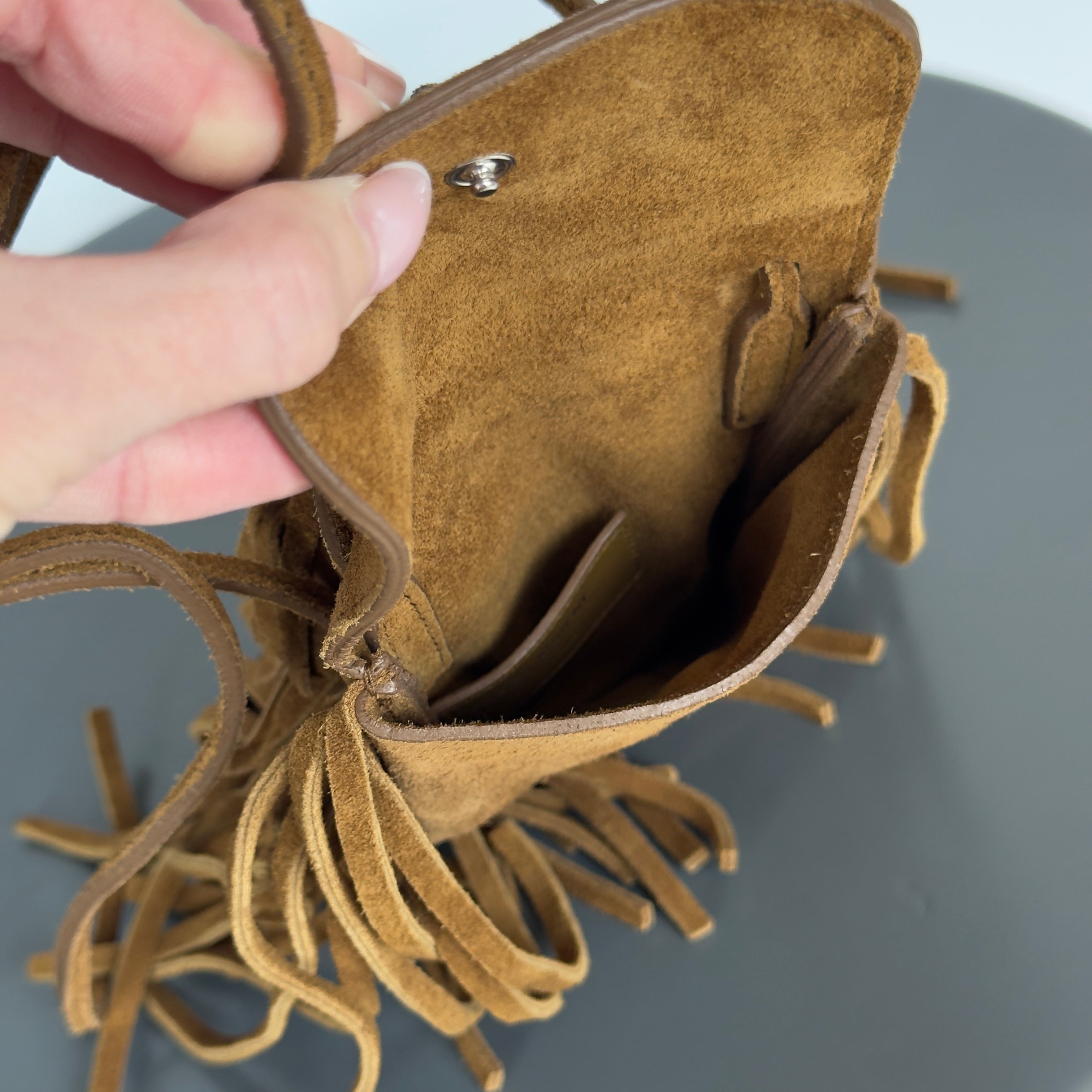 Saint Laurent Suede Anita Toy Mini Bag Western - Queen May