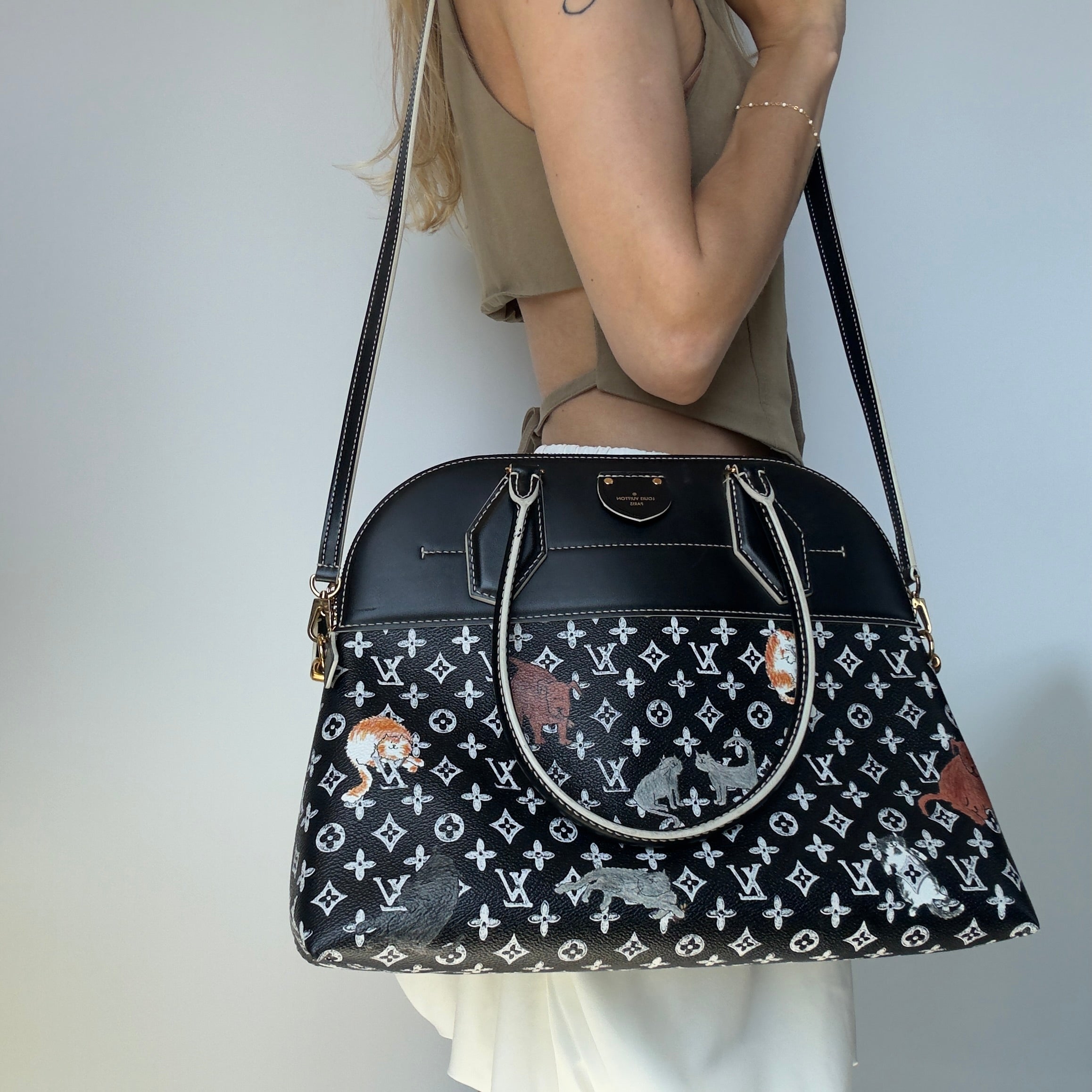 Limited Edition Louis Vuitton Grace Coddington Catogram Alma Souple Bag - Queen May