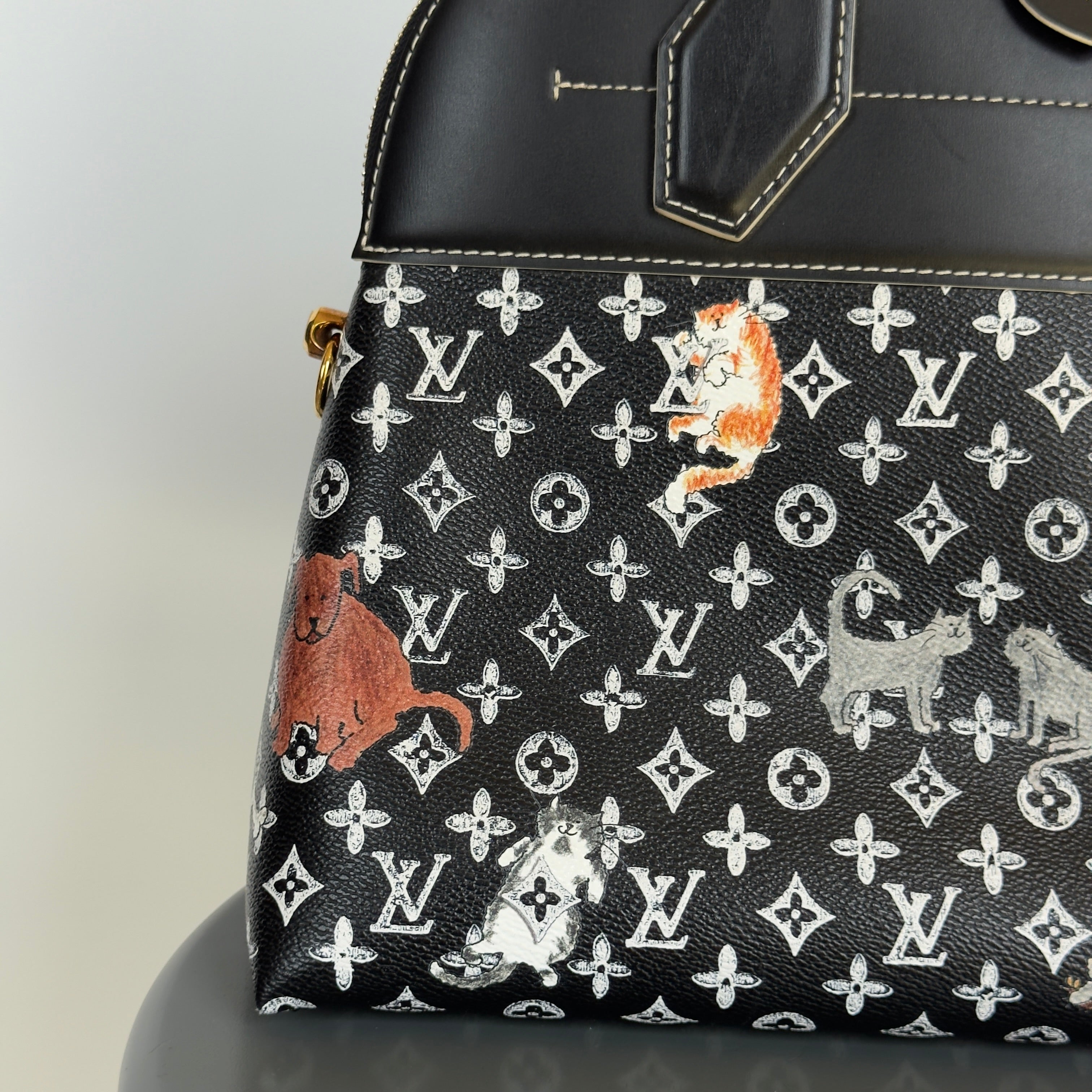 Limited Edition Louis Vuitton Grace Coddington Catogram Alma Souple Bag - Queen May
