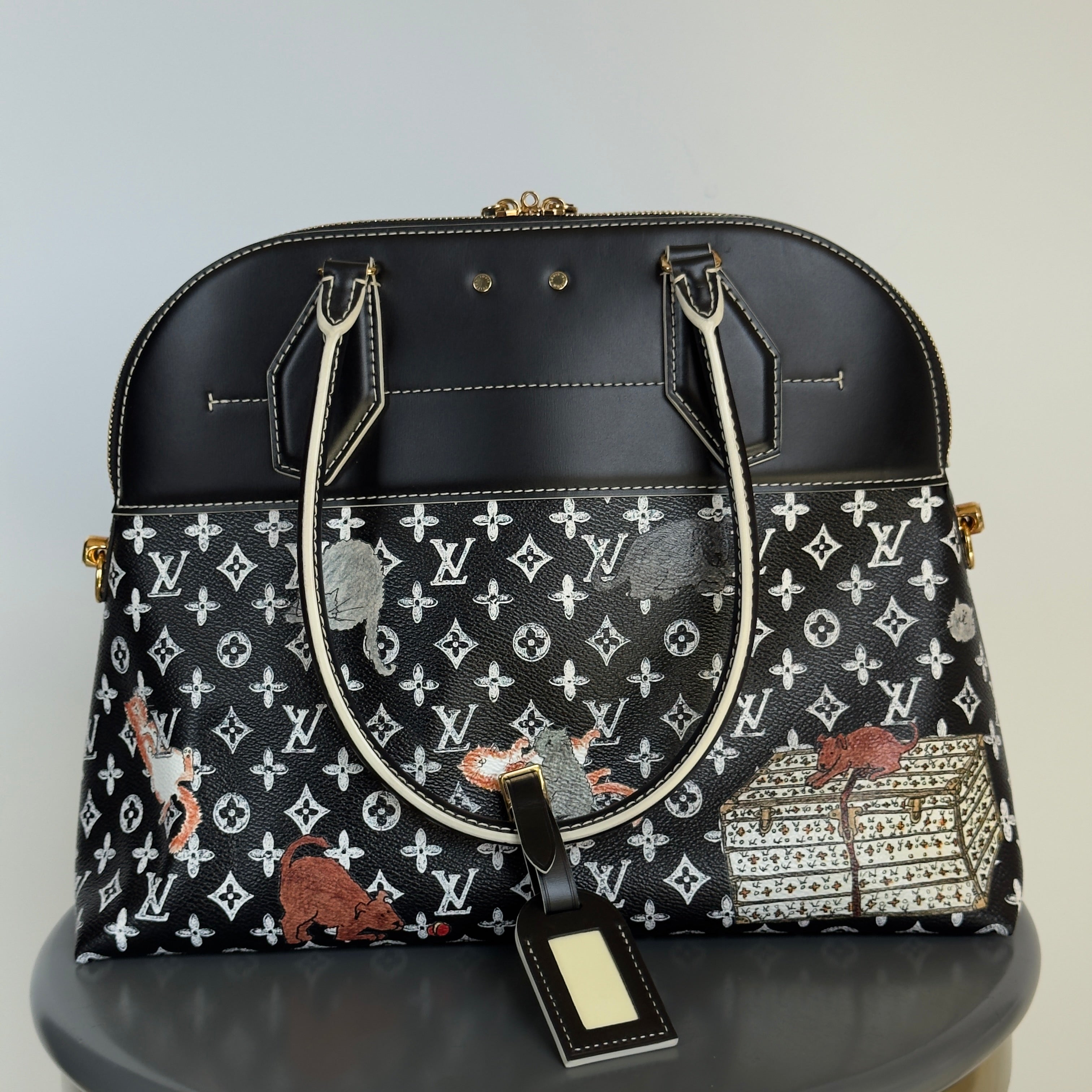 Limited Edition Louis Vuitton Grace Coddington Catogram Alma Souple Bag - Queen May