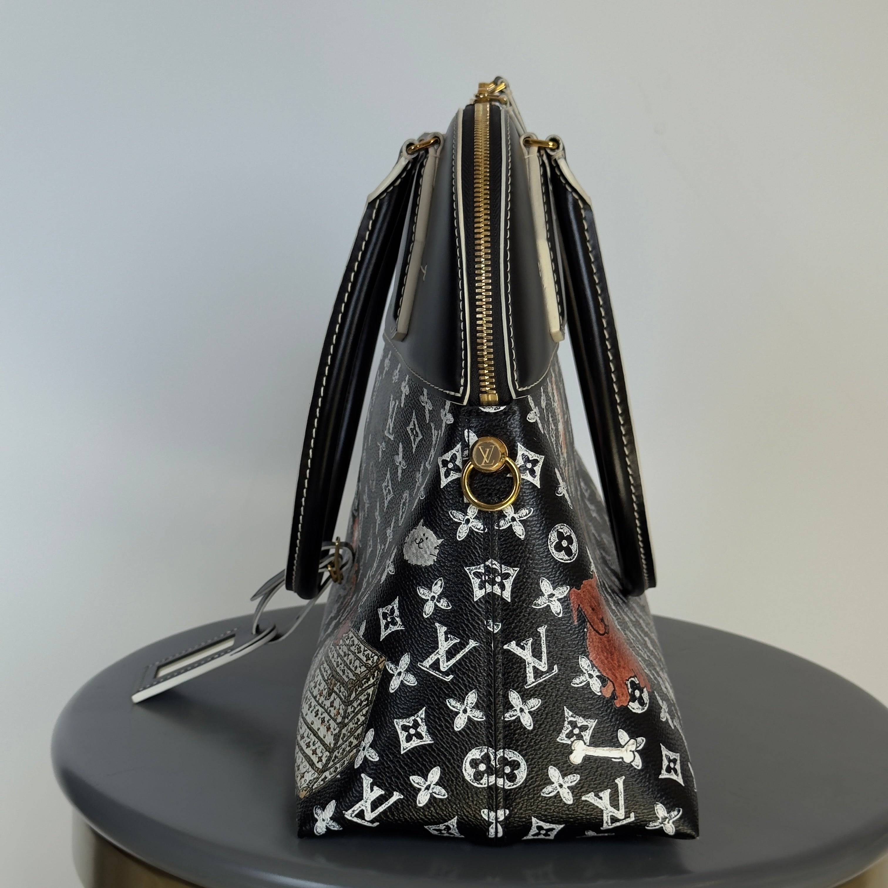 Limited Edition Louis Vuitton Grace Coddington Catogram Alma Souple Bag - Queen May