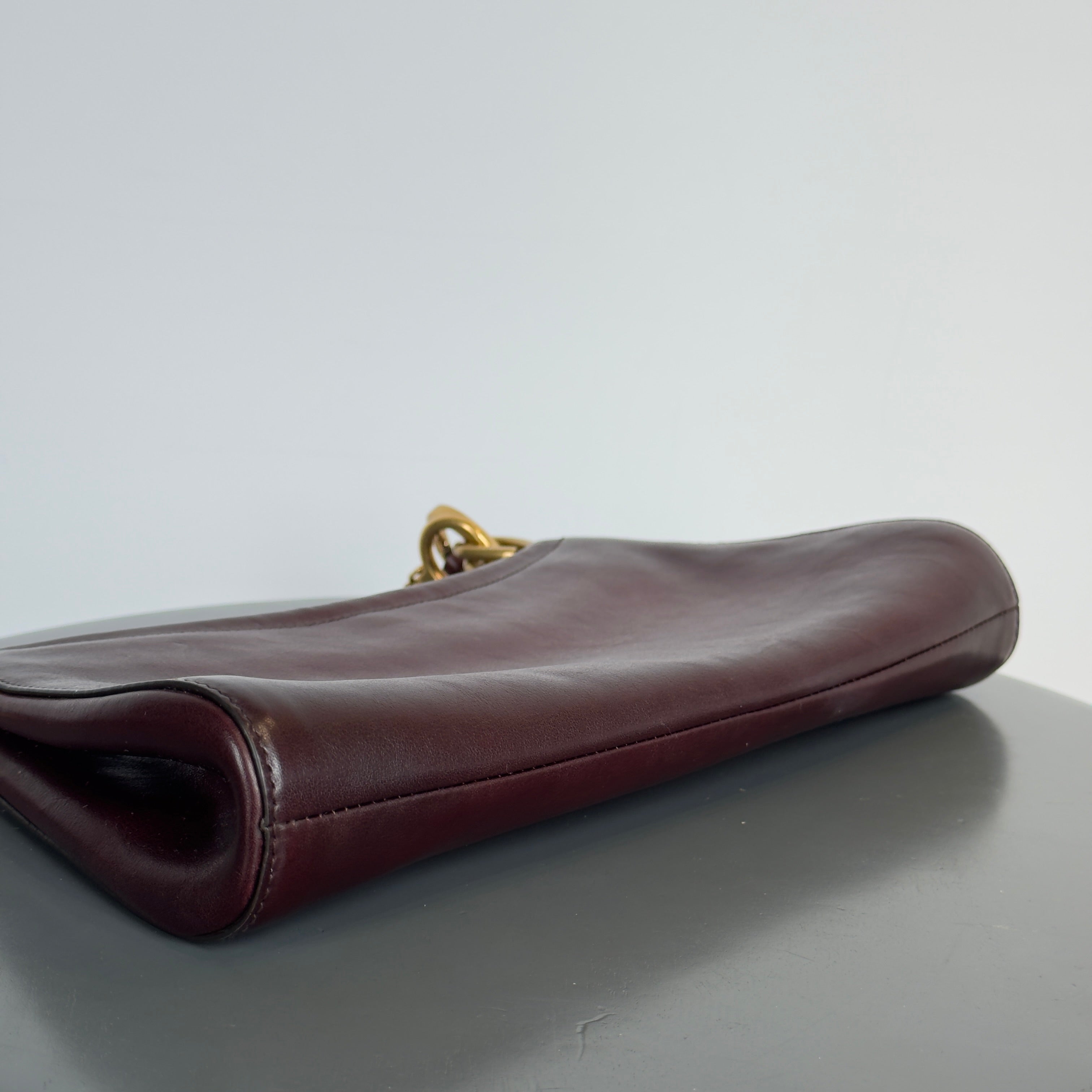 Ultra Rare Prada Fall 2025 Slouchy Burgundy Half Moon Shoulder Bag - Queen May