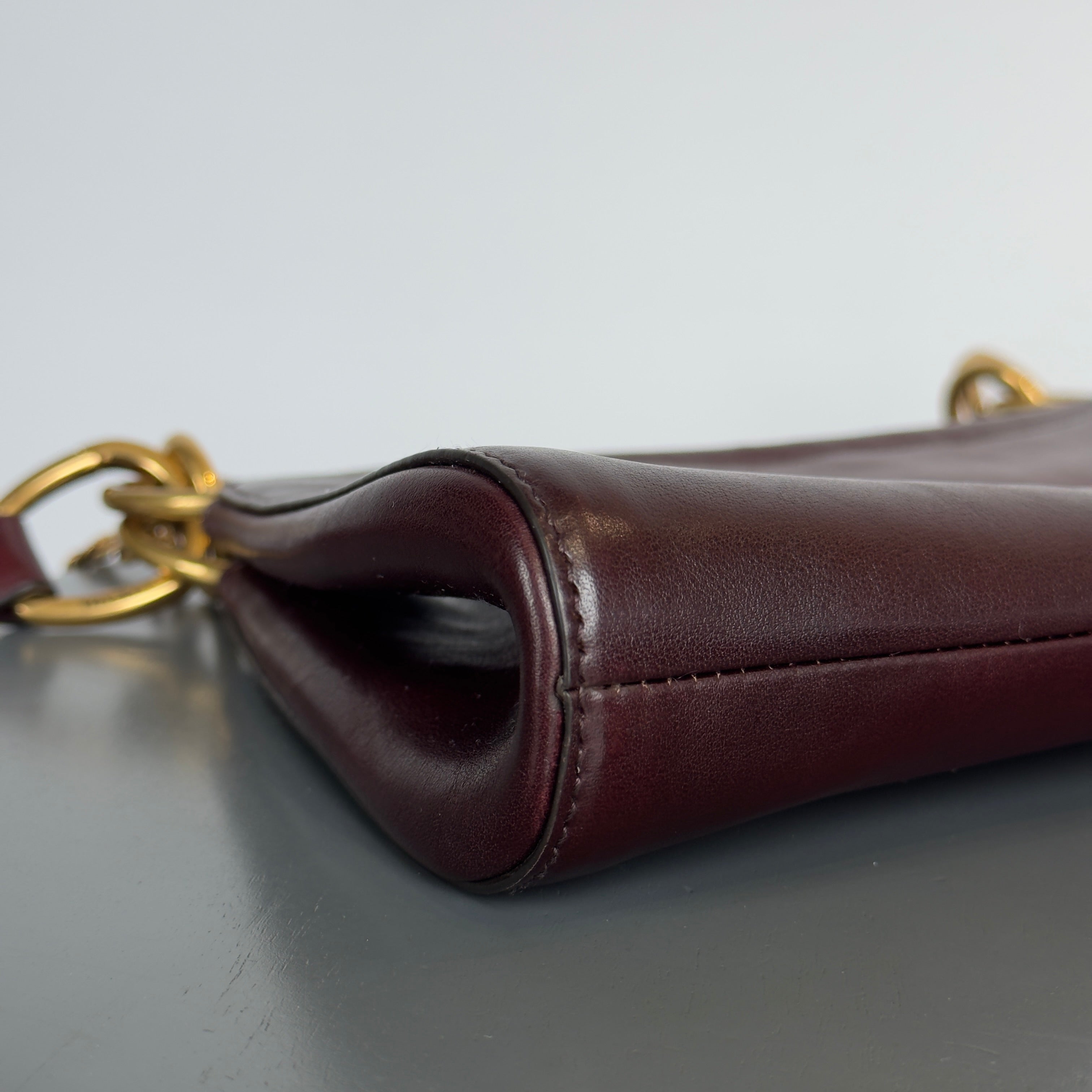 Ultra Rare Prada Fall 2025 Slouchy Burgundy Half Moon Shoulder Bag - Queen May