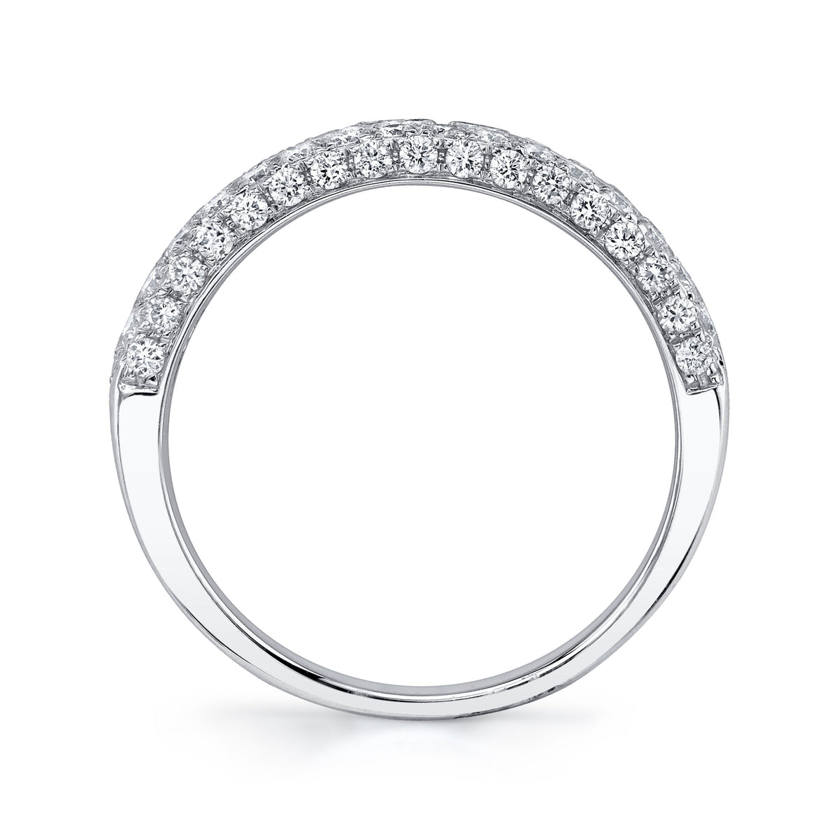 14K White or Yellow Gold 1.32 Carat Total Weight Diamond Pave Band - Queen May