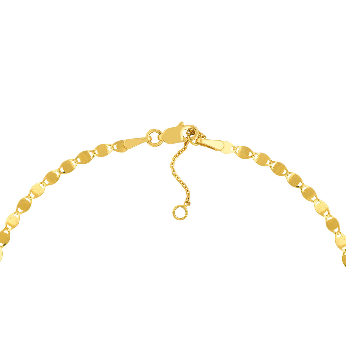 14K Yellow Gold Valentina Chain Anklet - Queen May