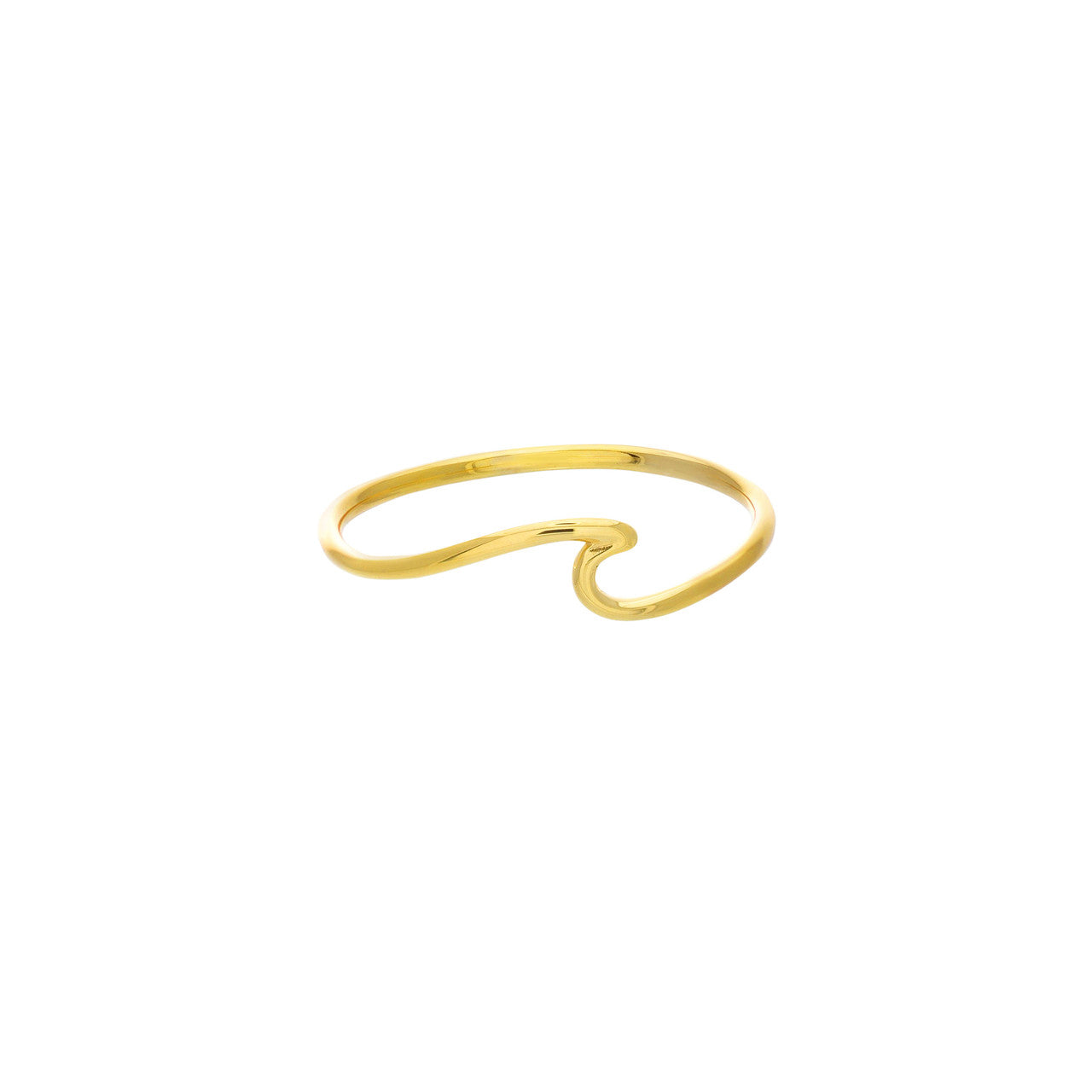 14K Yellow Gold Wave Ring - Queen May
