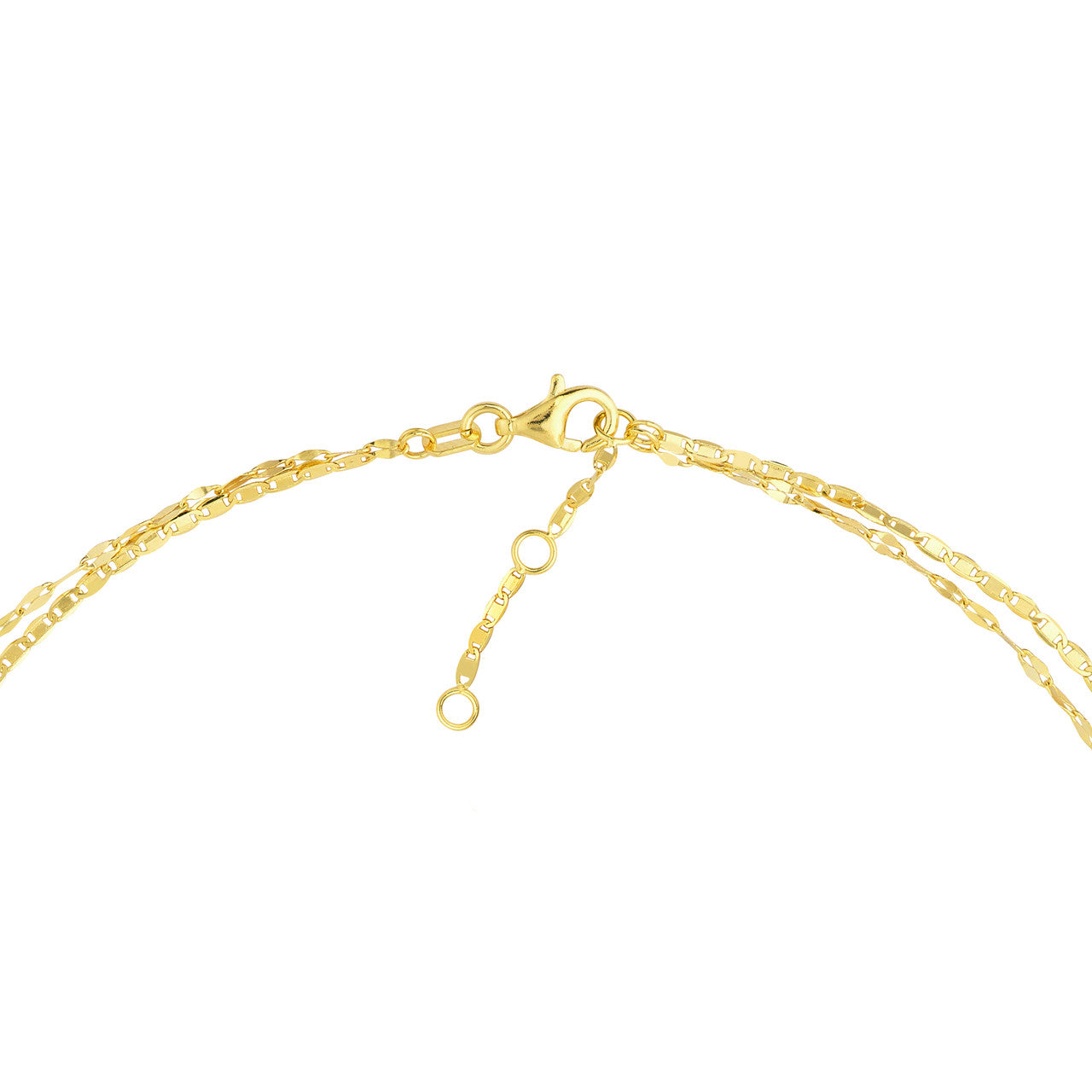 14K Yellow Gold Valentina Chain Double Strand Bracelet - Queen May