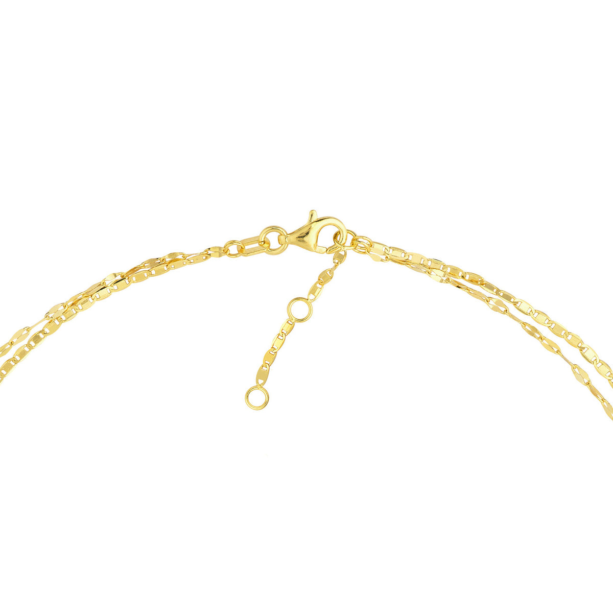 14K Yellow Gold Valentina Chain Double Strand Anklet - Queen May