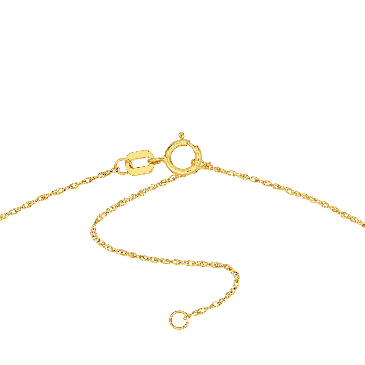 14K Yellow Gold Mini Diamond Cross Pendant Necklace - Queen May