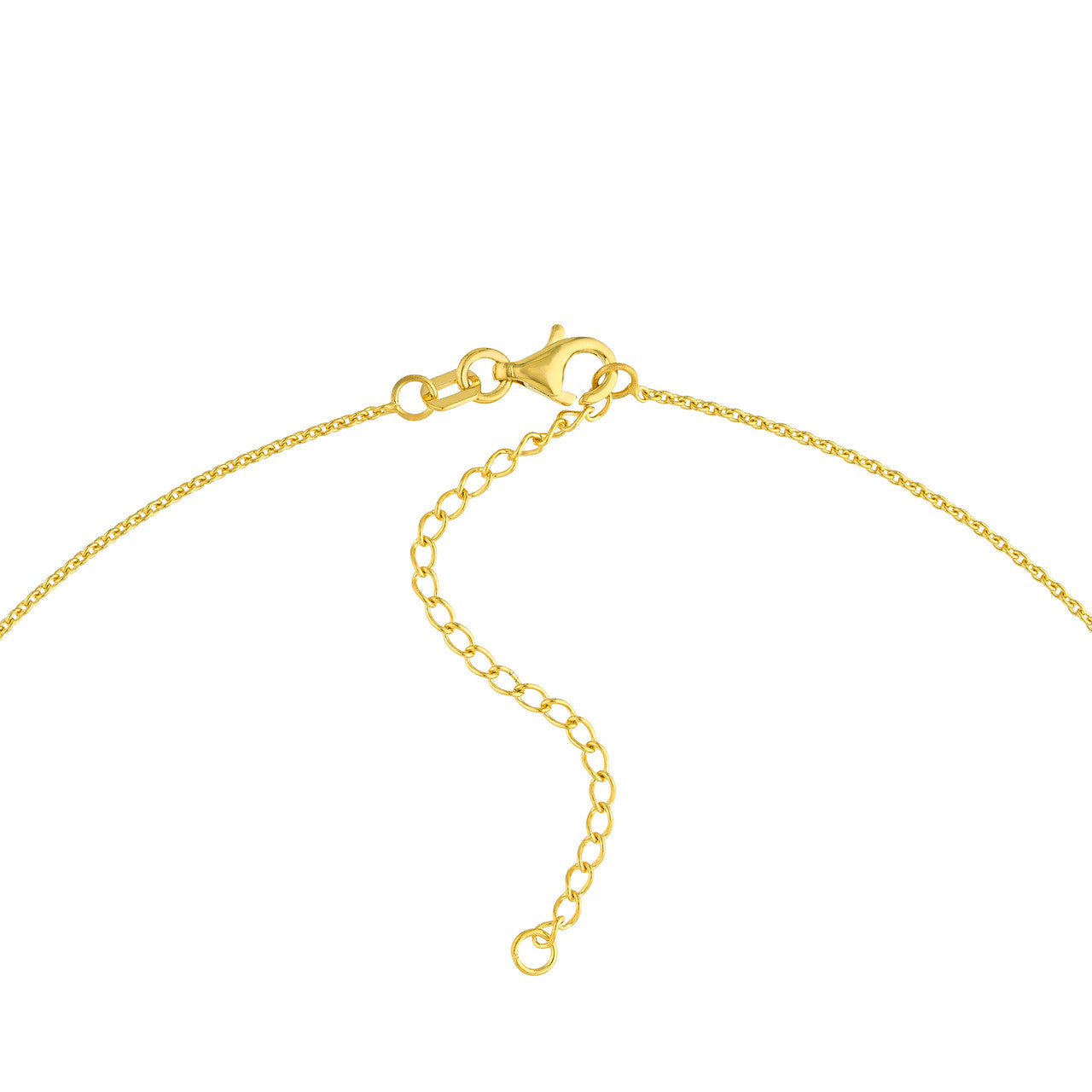 14K Gold Two-Tone Interlocking Circle Pendant Necklace - Queen May