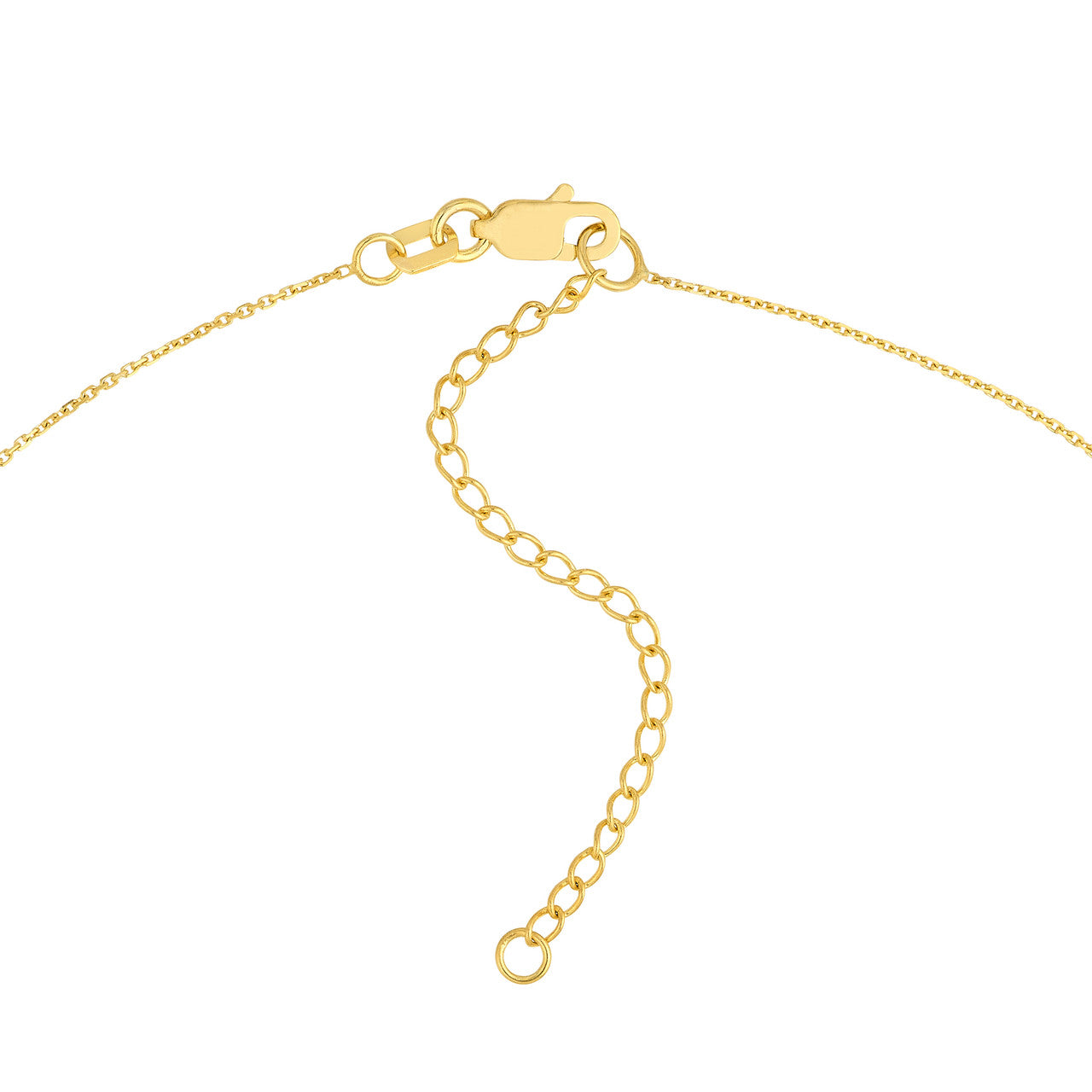 14K Yellow Gold Love Knot Pendant Cable Necklace - Queen May