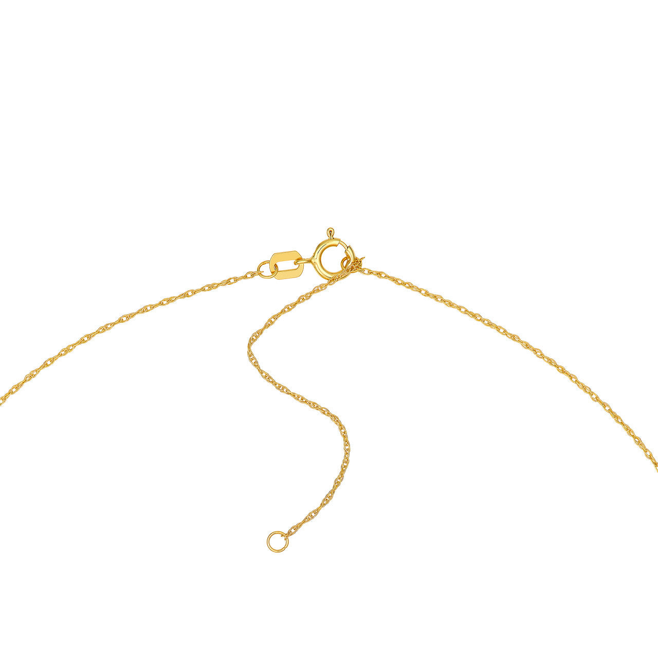 14K Yellow Gold Mini Puffy Bead Charm Necklace - Queen May