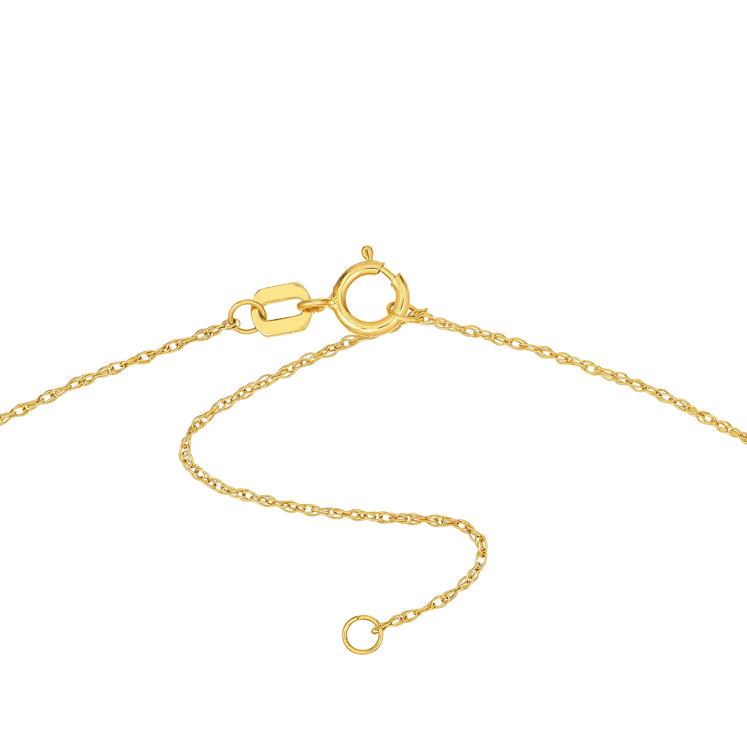 14K Yellow Gold Puffy Polished Star Pendant Necklace - Queen May