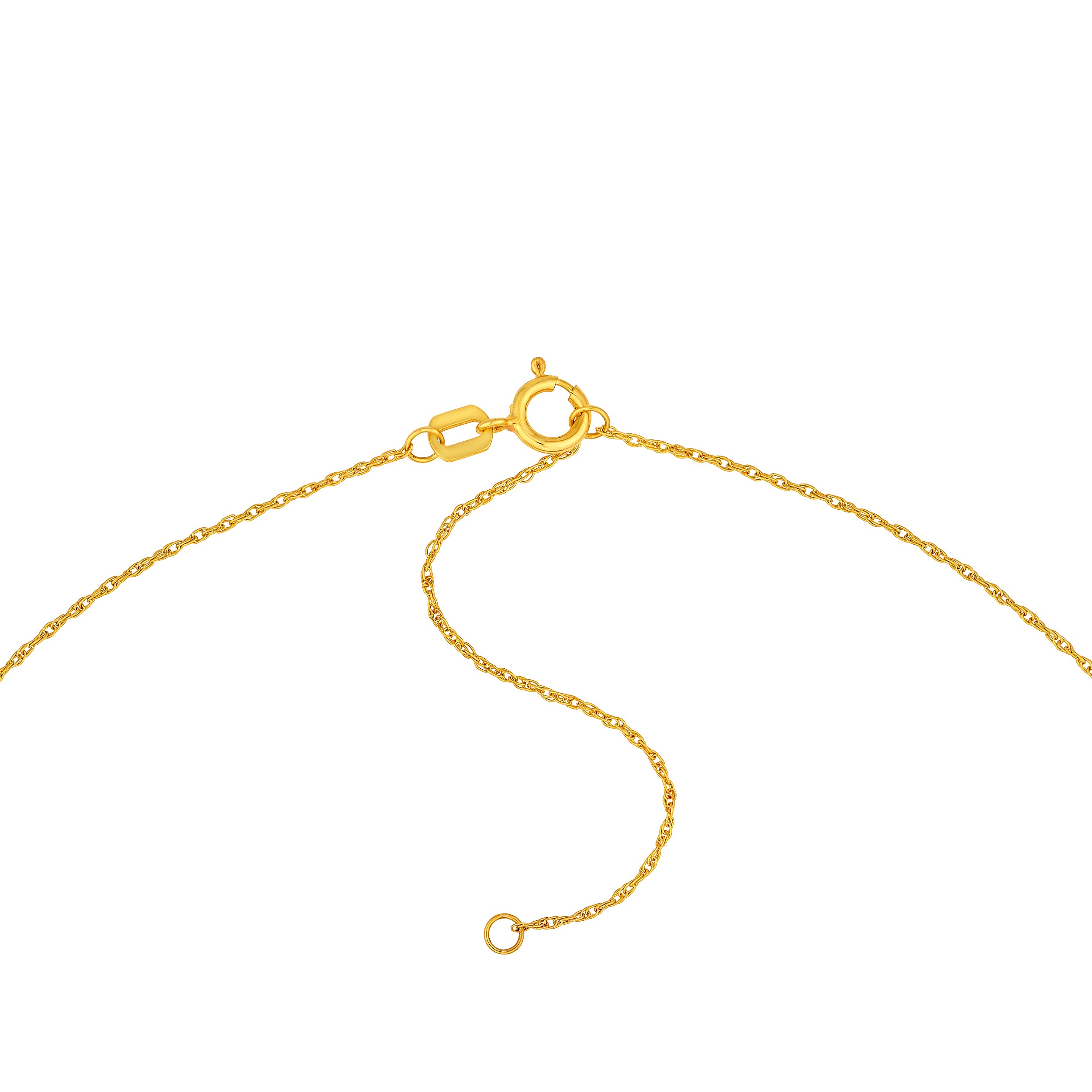 14K Yellow Gold Wishbone Pendant Necklace - Queen May
