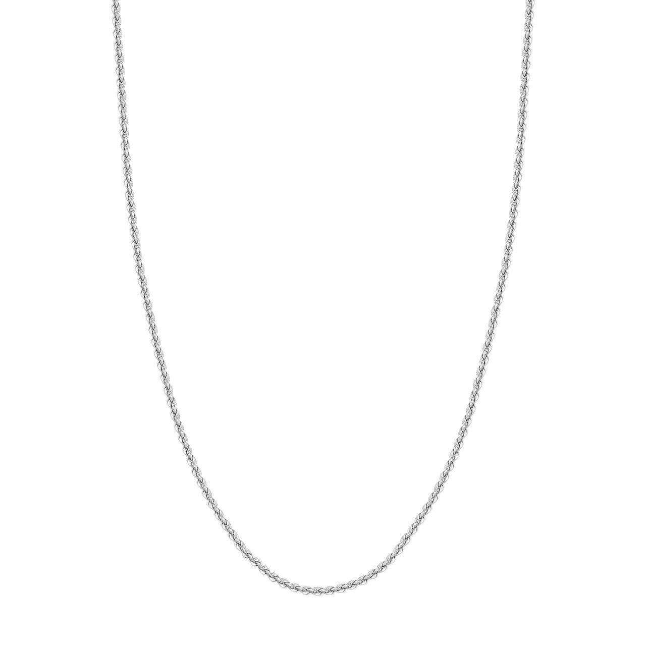 14K Gold 2.9mm Hollow Rope Chain Necklace - Queen May