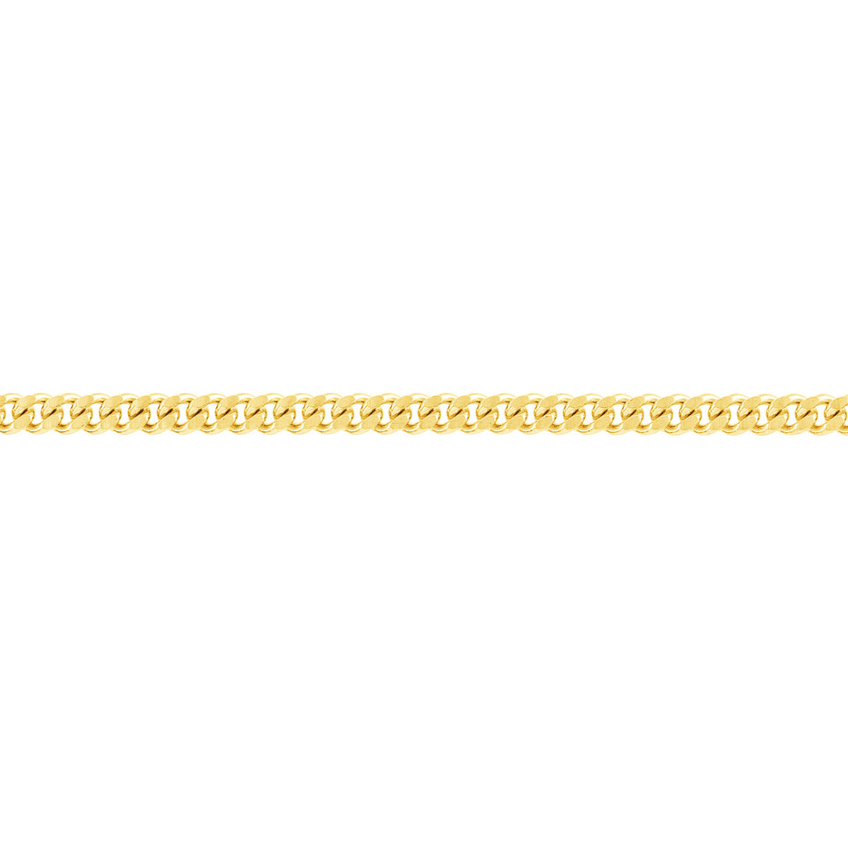 14K Yellow Gold Curb Link Anklet - Queen May