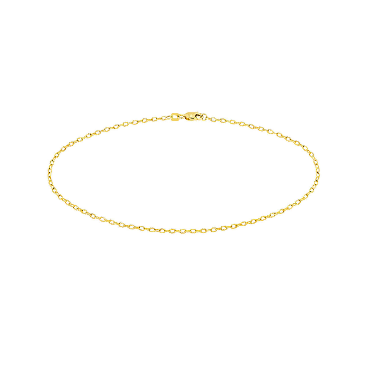 14K Yellow Gold Forzantina Chain Anklet - Queen May