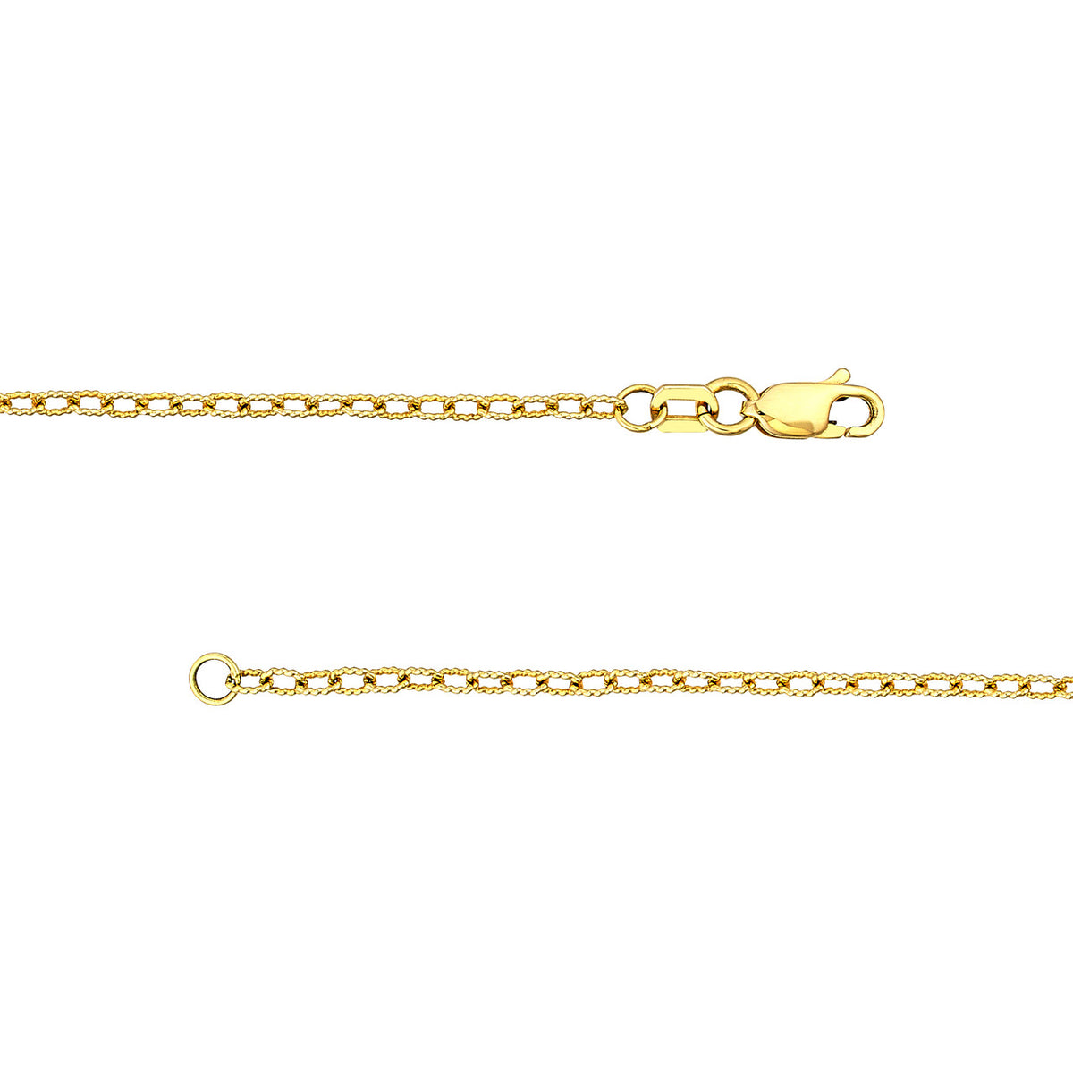 14K Yellow Gold Forzantina Chain Anklet - Queen May