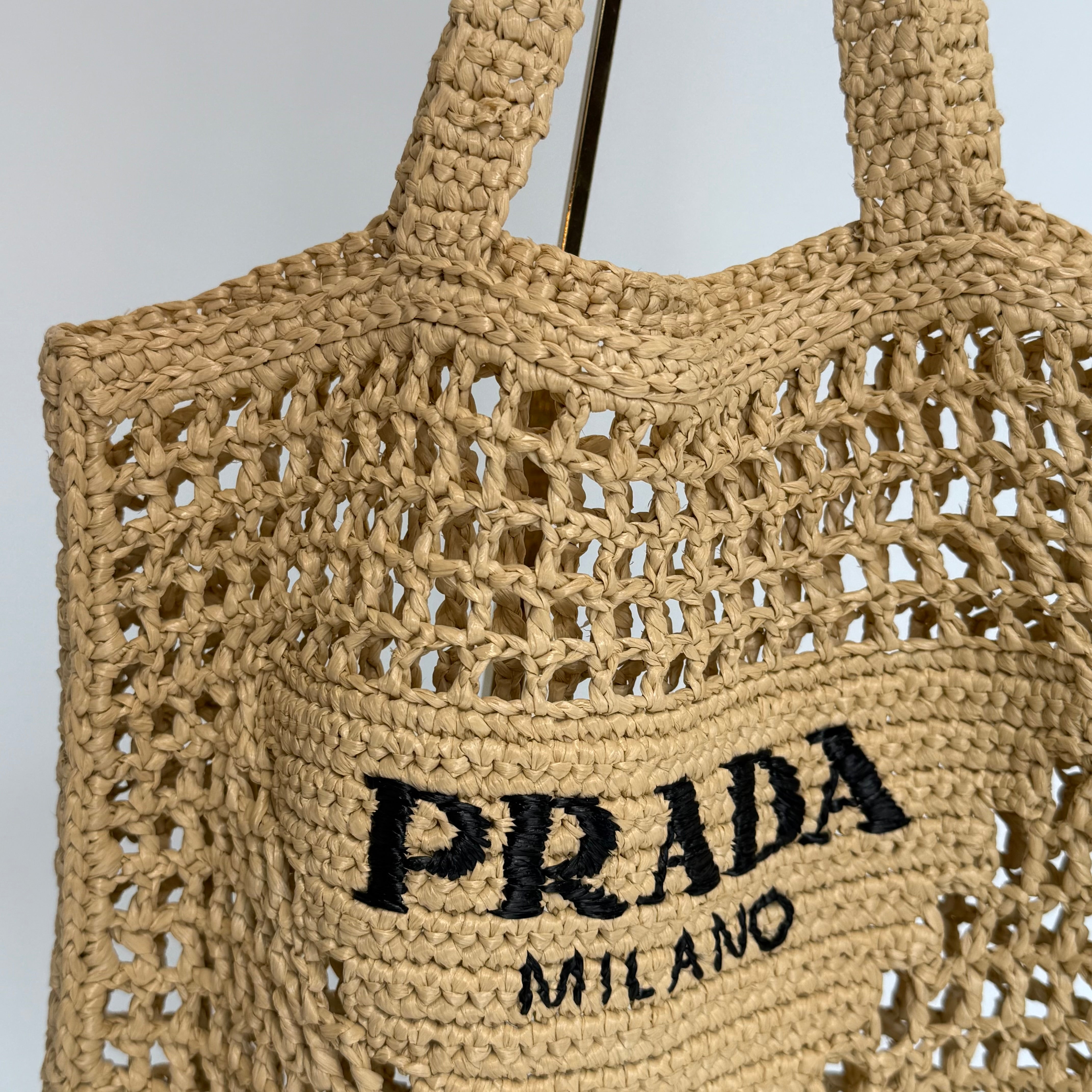 Prada Raffia Grass Tote - Queen May