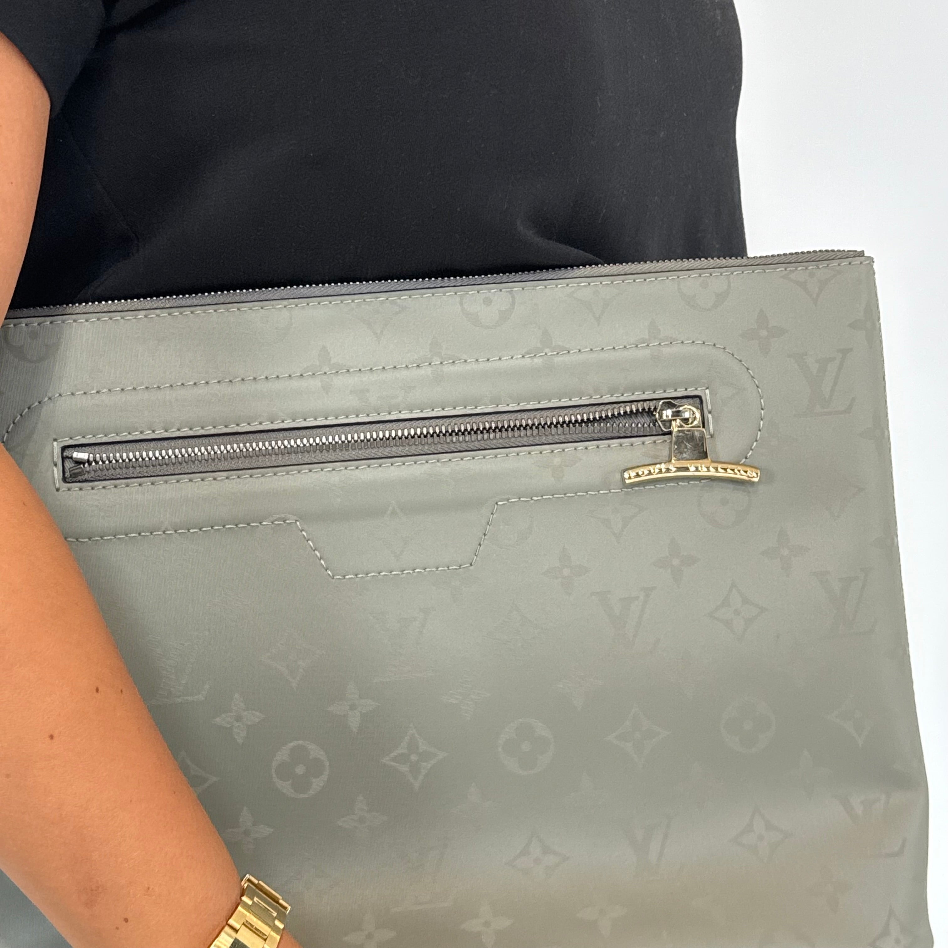 Louis Vuitton Monogram Titanium Pouch - Queen May