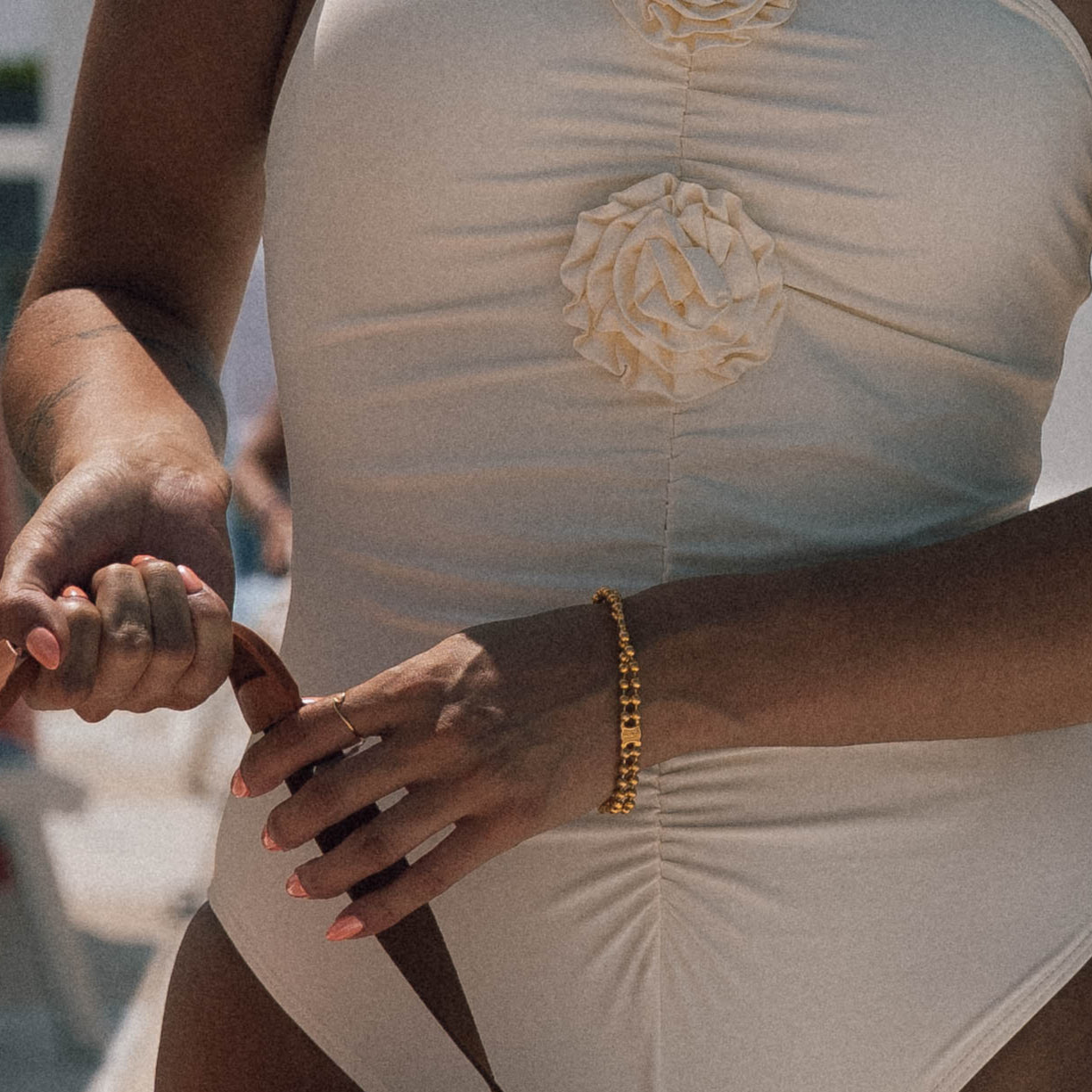 Vintage Celine Gold Tone Triomphe Bracelet - Queen May