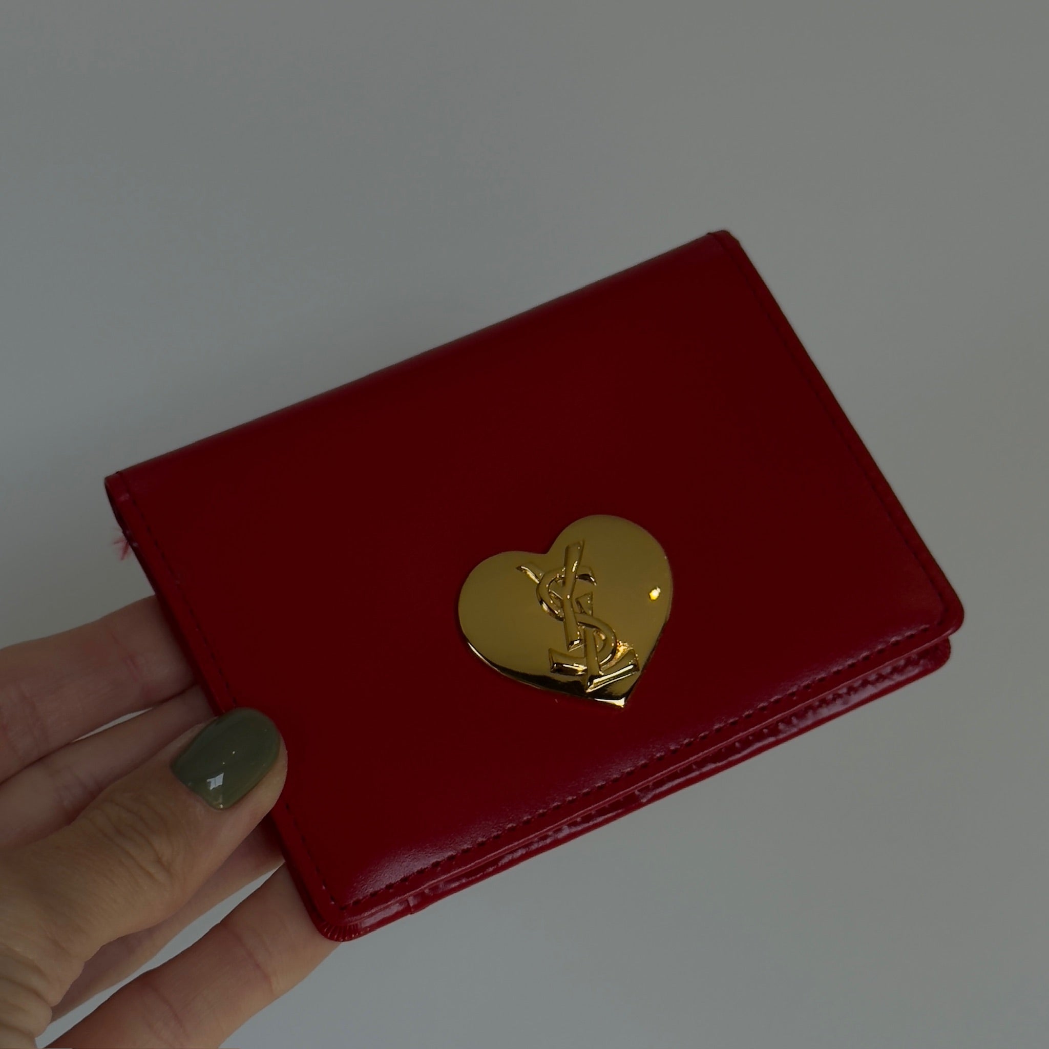 Vintage Yves Saint Laurent Heart Cardholder - Queen May
