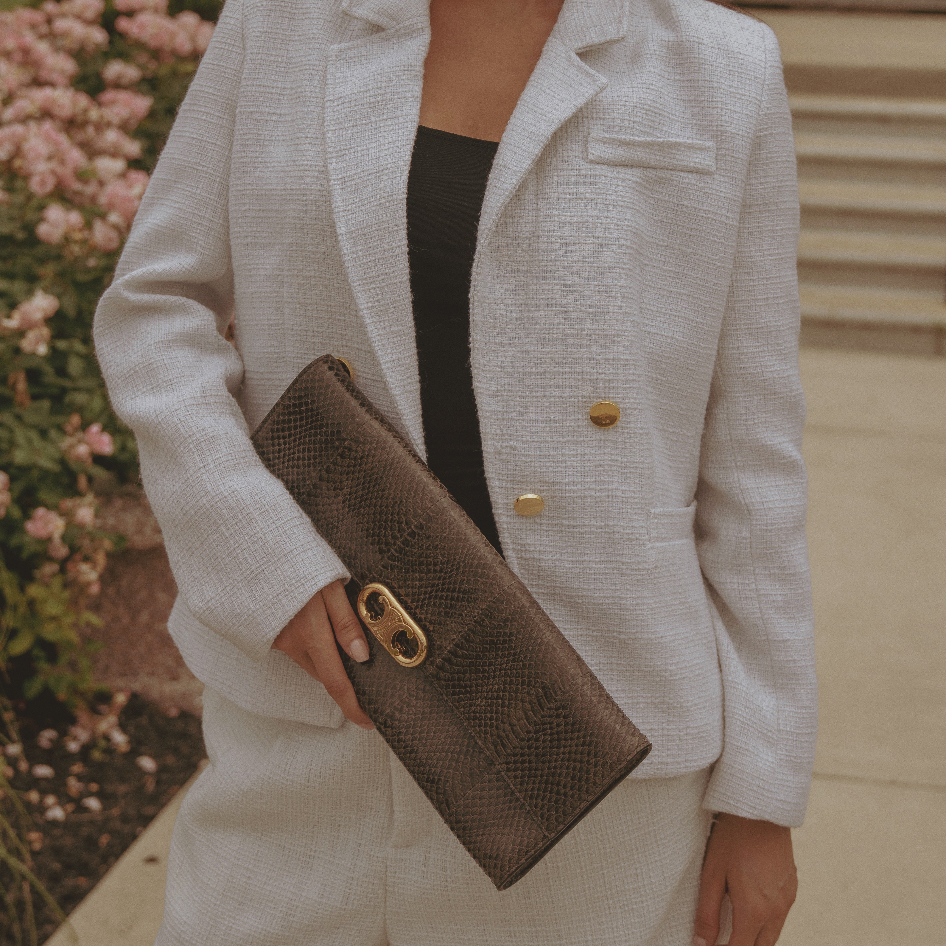 Celine Maillon Python Clutch - Queen May