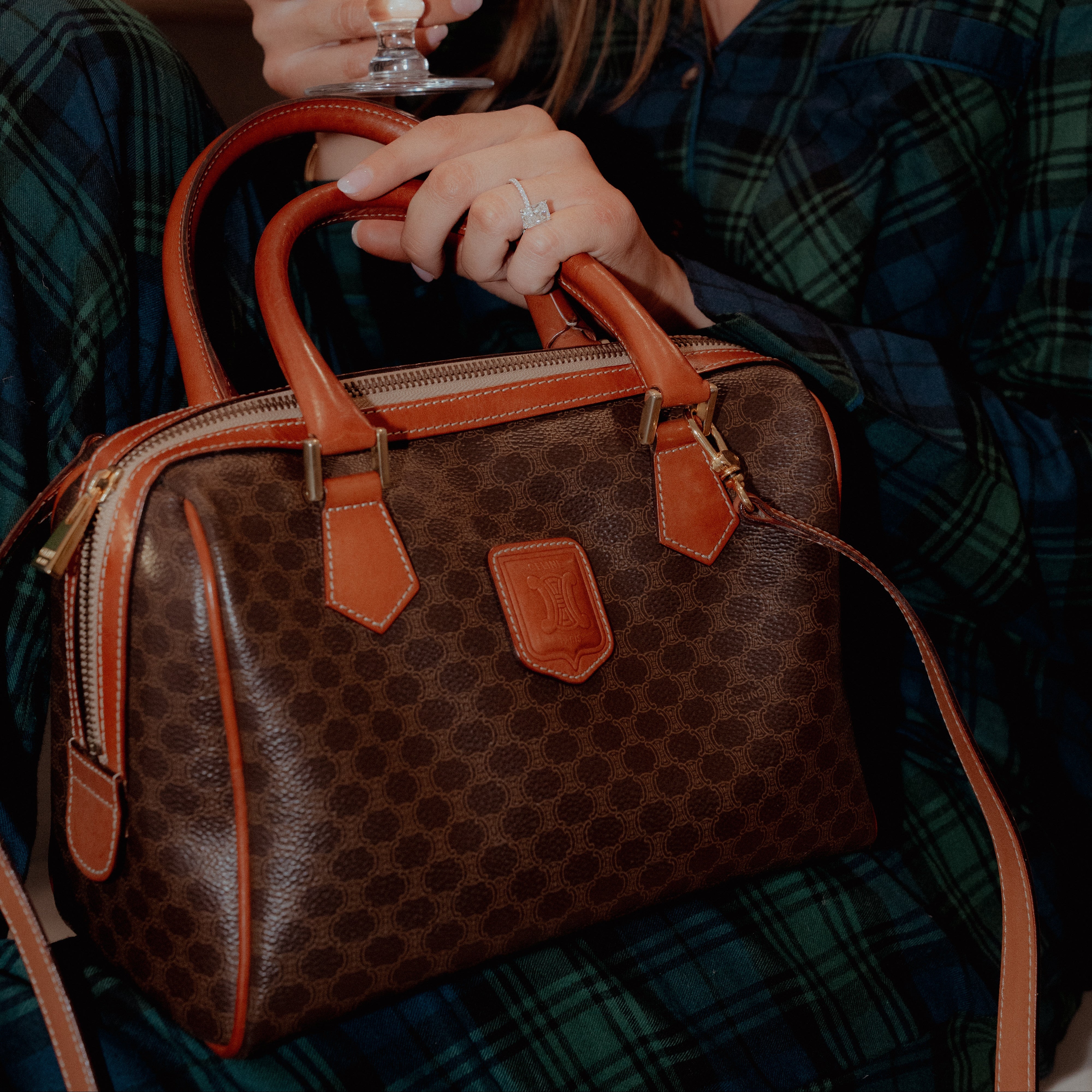 Celine Boston Macadam 25 With Strap - Queen May