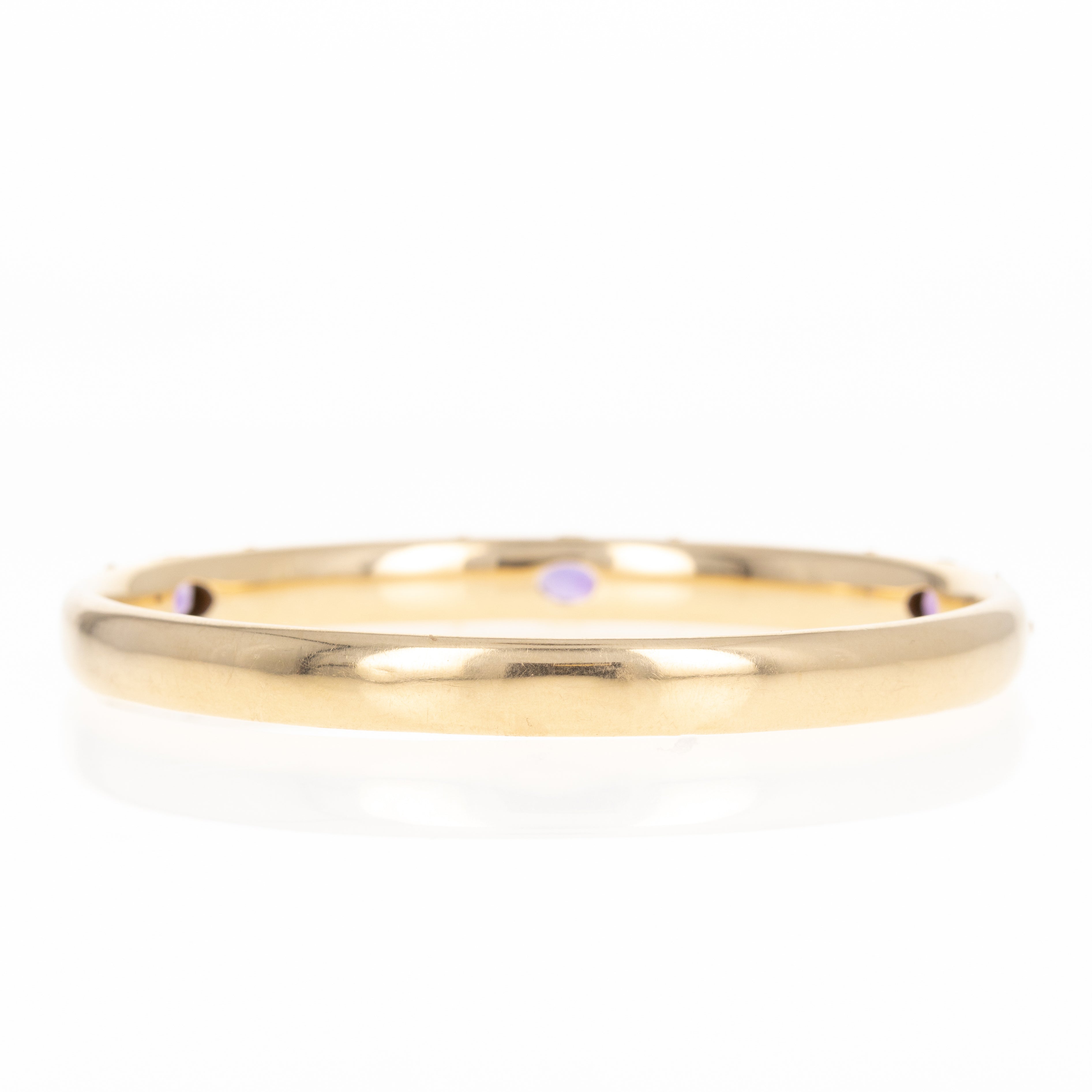 Victorian 14K Yellow Gold Amethyst Bangle - Queen May